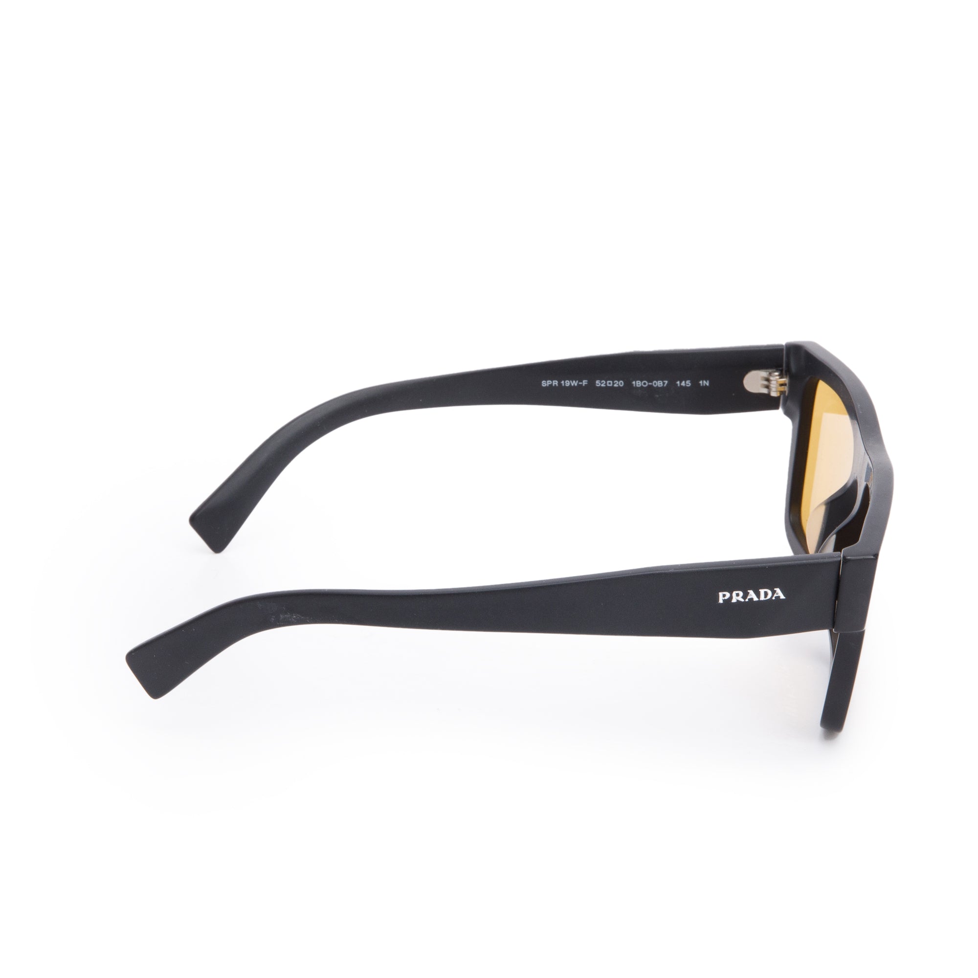 Prada SPR 19W Black Acetate Symbole Sunglasses w/ Box & Case