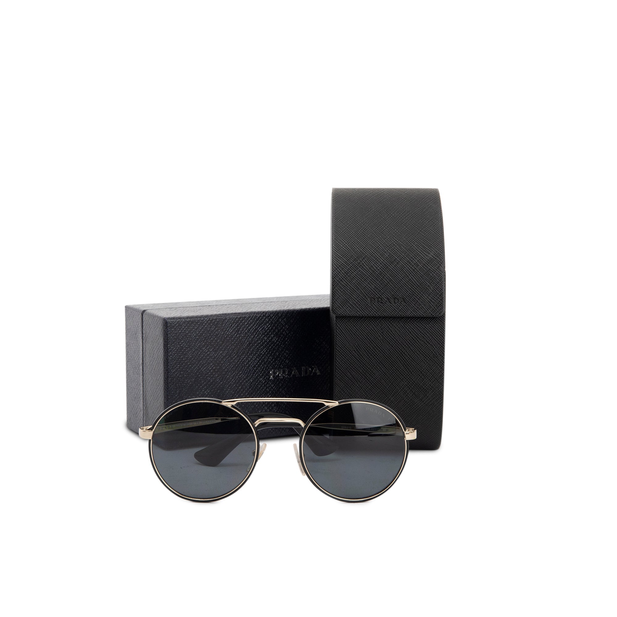 Prada SPR 51S Round Sunglasses w/ Box & Case