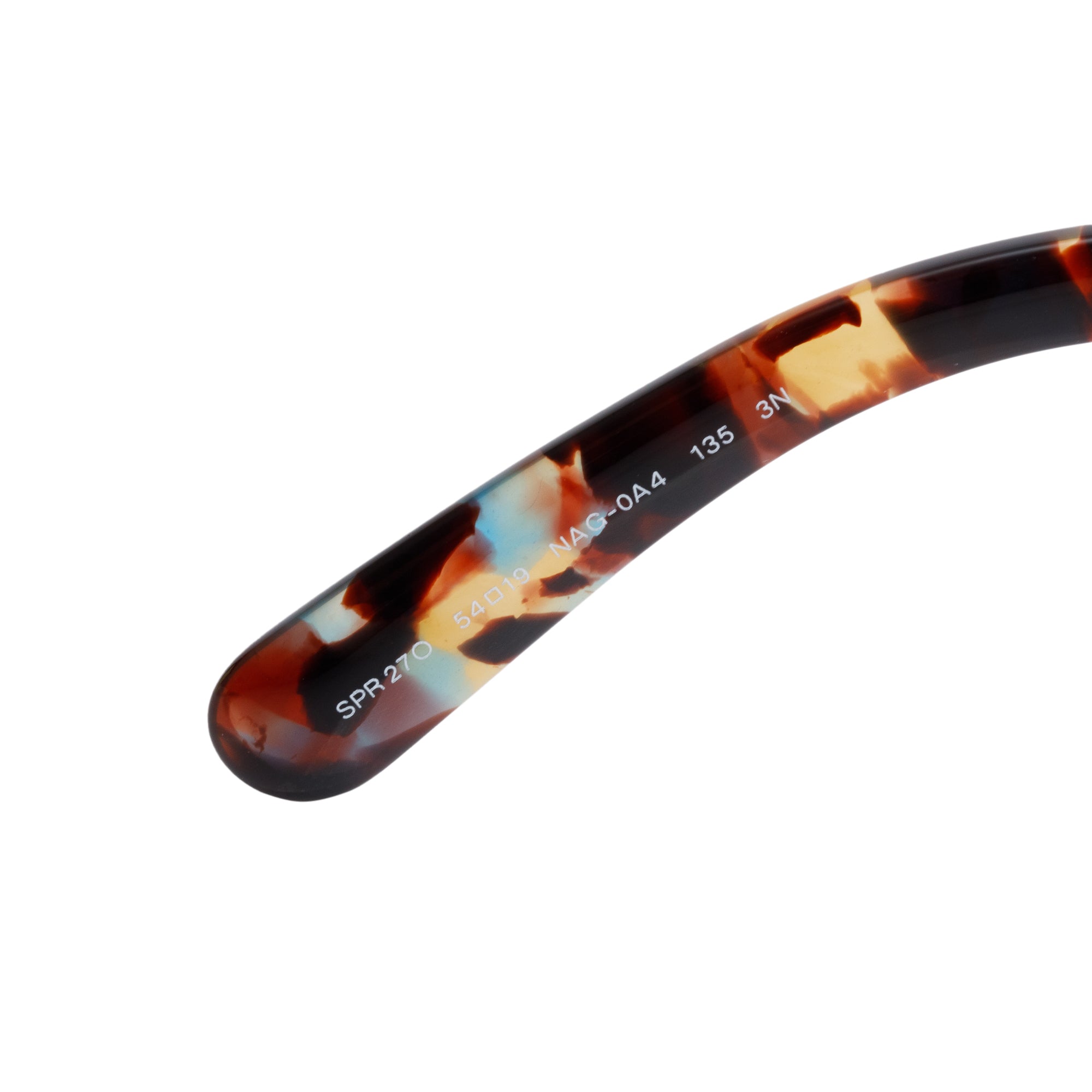 Prada SPR27O Brown Camouflage Acetate Classic Spiral Sunglasses w/ Case