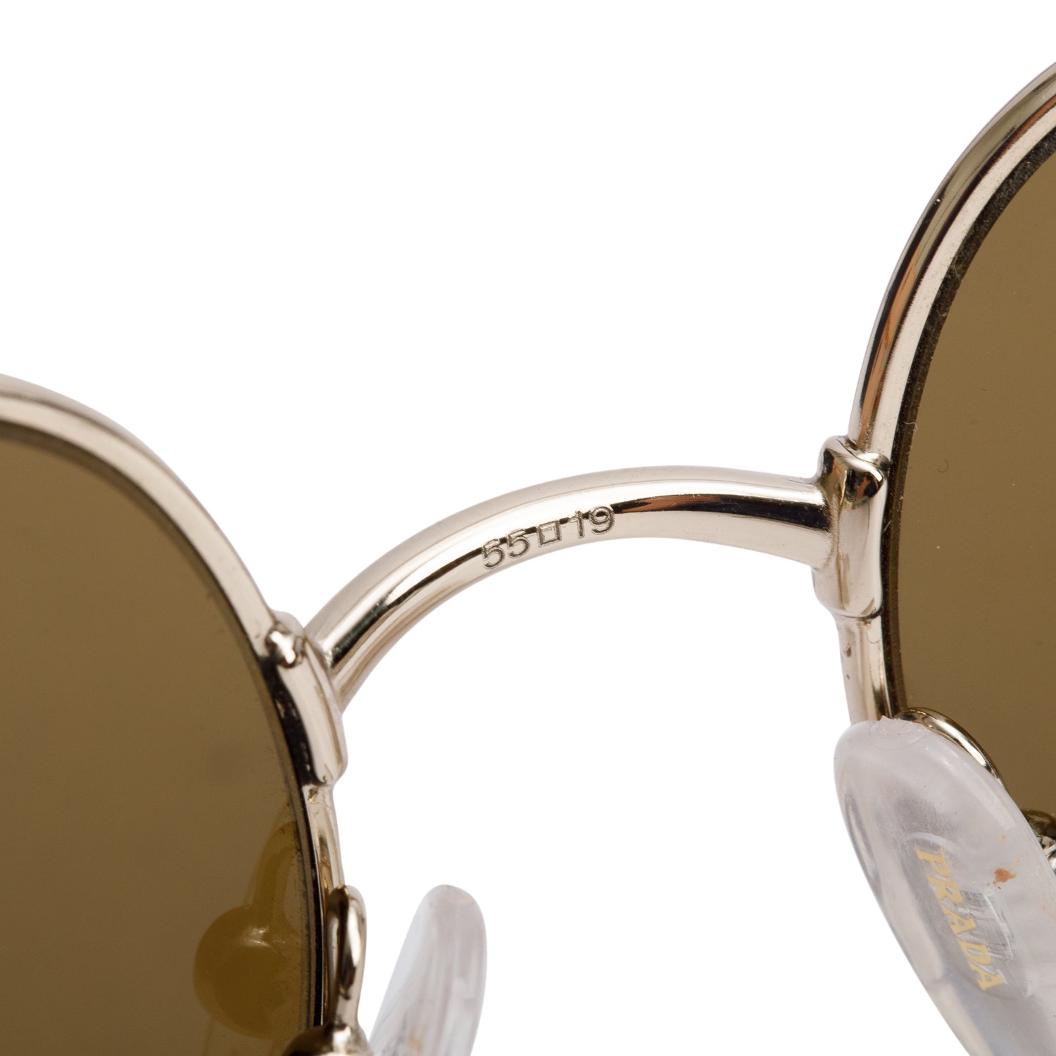 Prada SPR67X Gold-Tone Metal Green Acetate Square Sunglasses w/ Box & Case