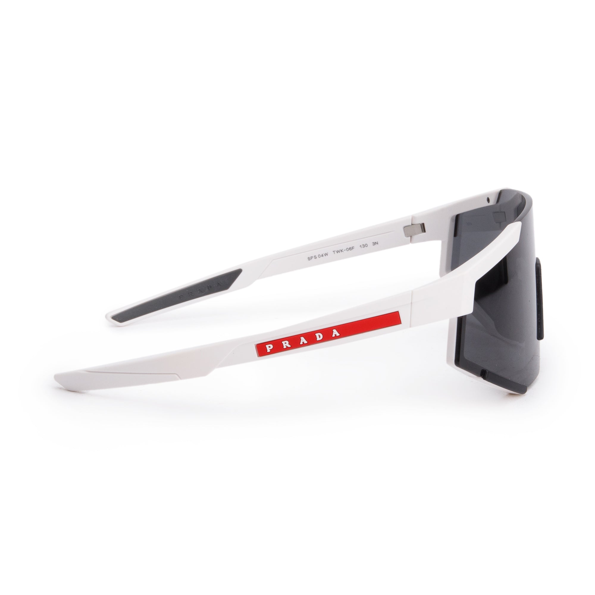 Prada SPS04W Black & White Linea Rossa Impavid Shield Sunglasses w/ Box & Case
