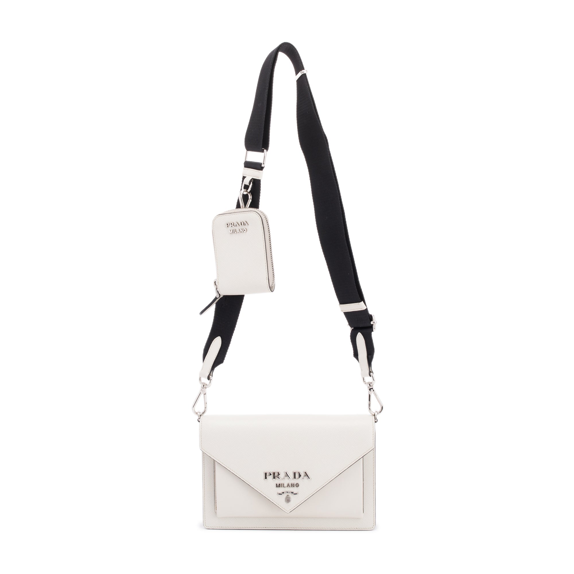 Prada Saffiano City Calf Mini Envelope Bag