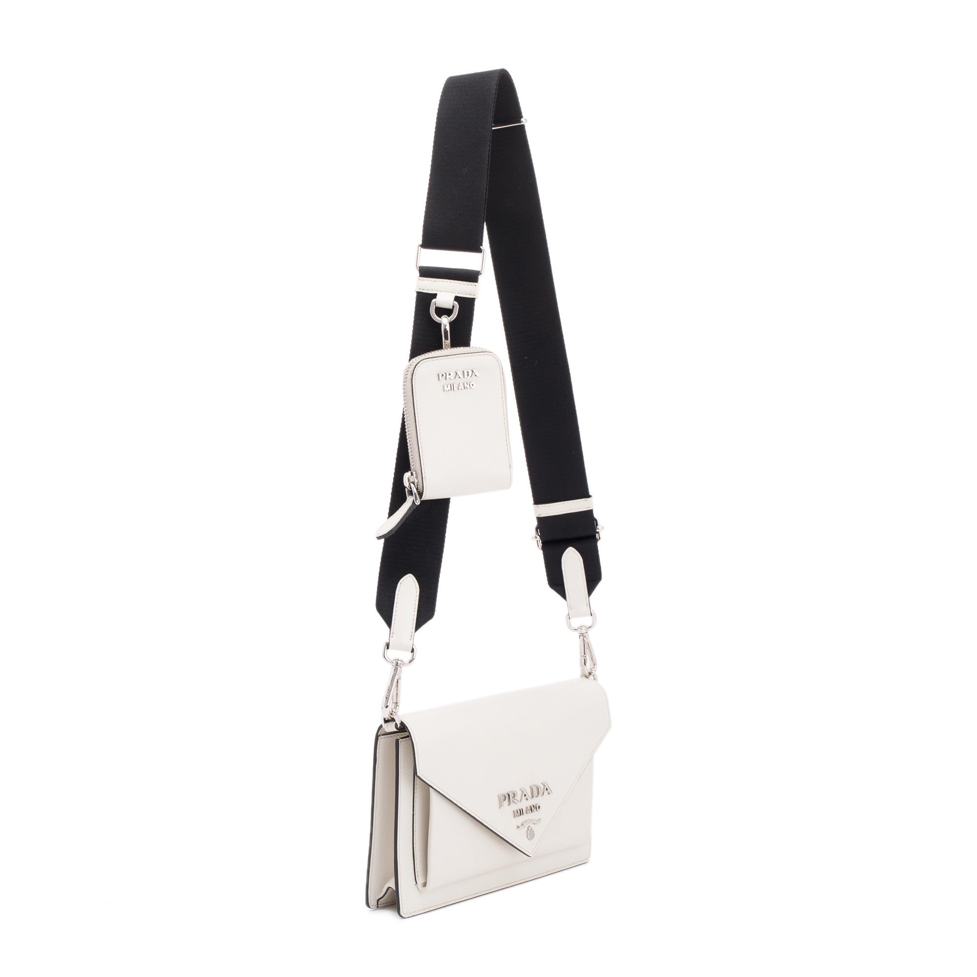 Prada Saffiano City Calf Mini Envelope Bag
