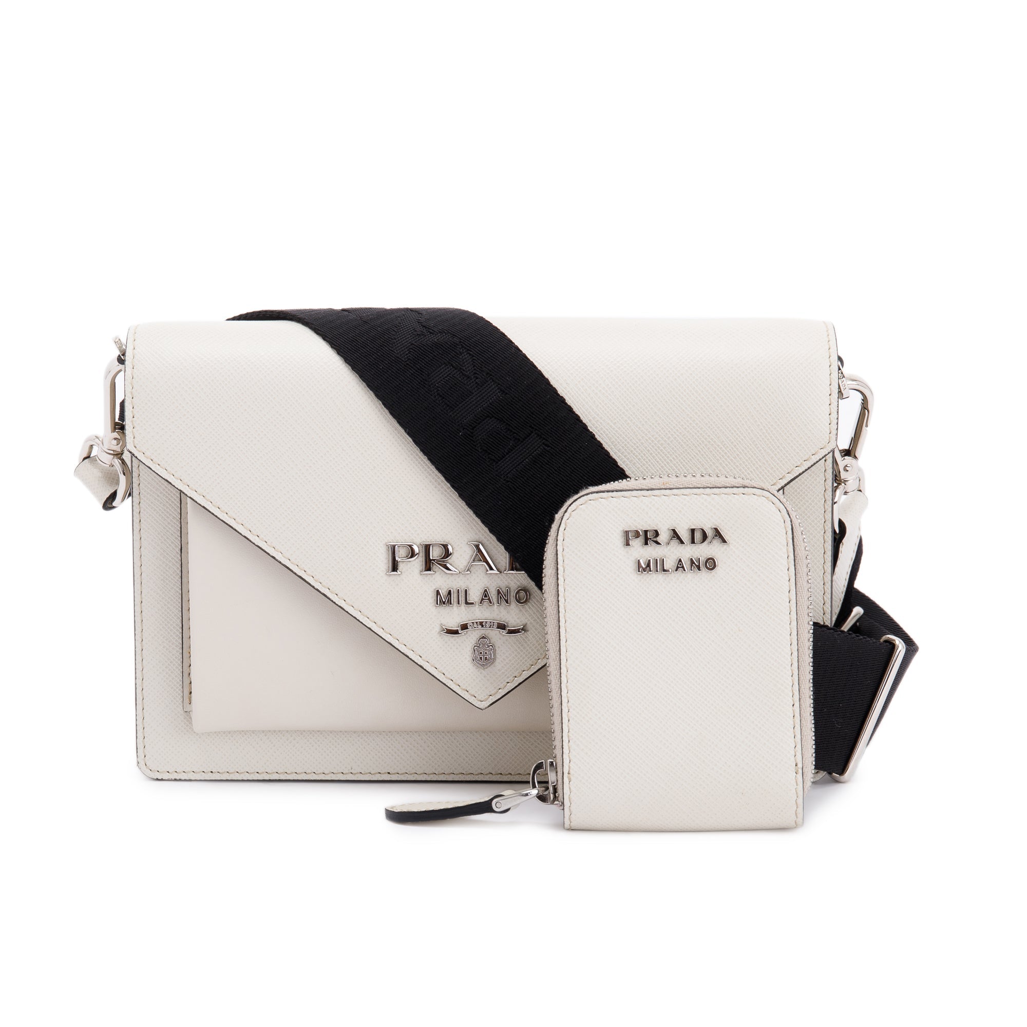 Prada Saffiano City Calf Mini Envelope Bag