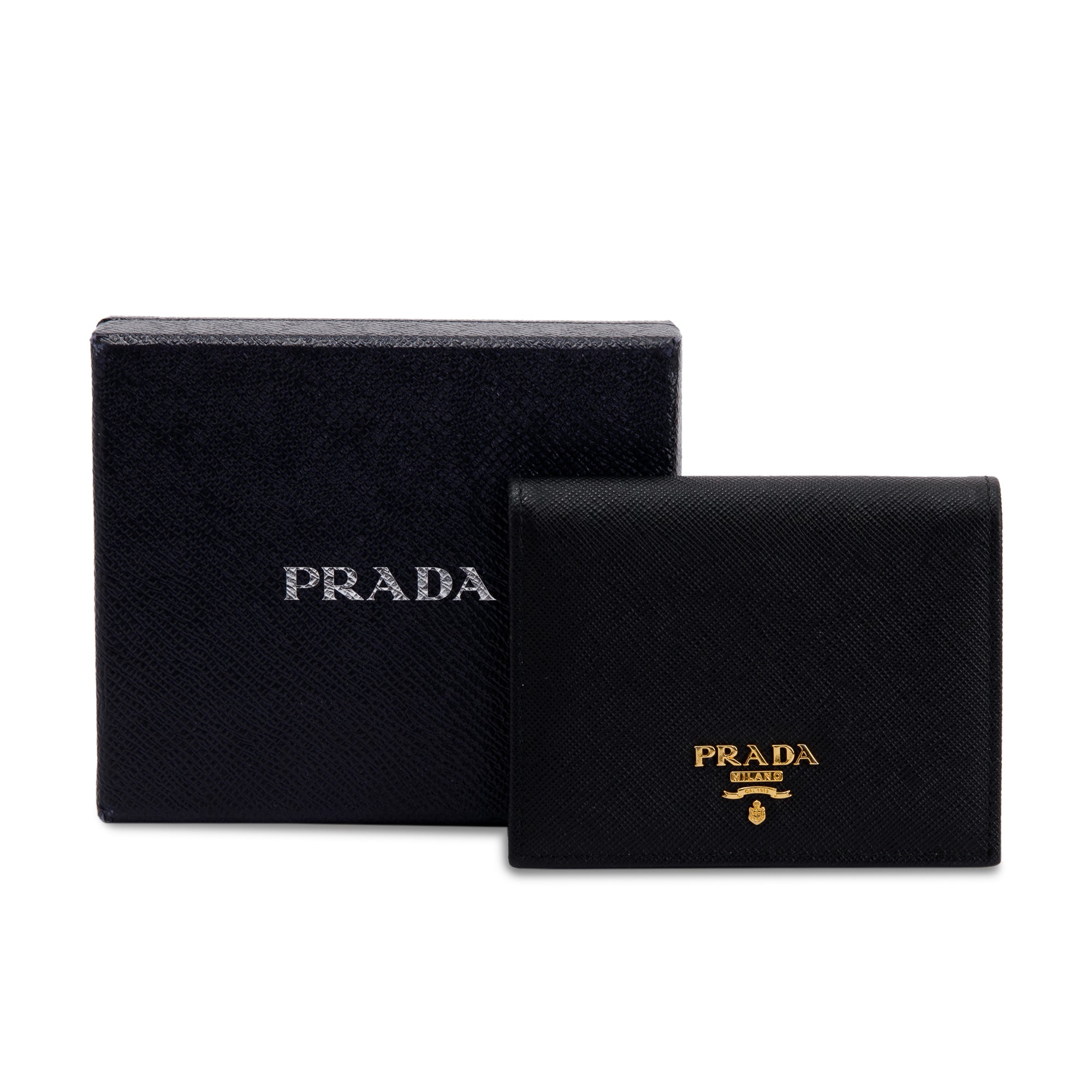 Prada Saffiano Leather Small Wallet w/ Box