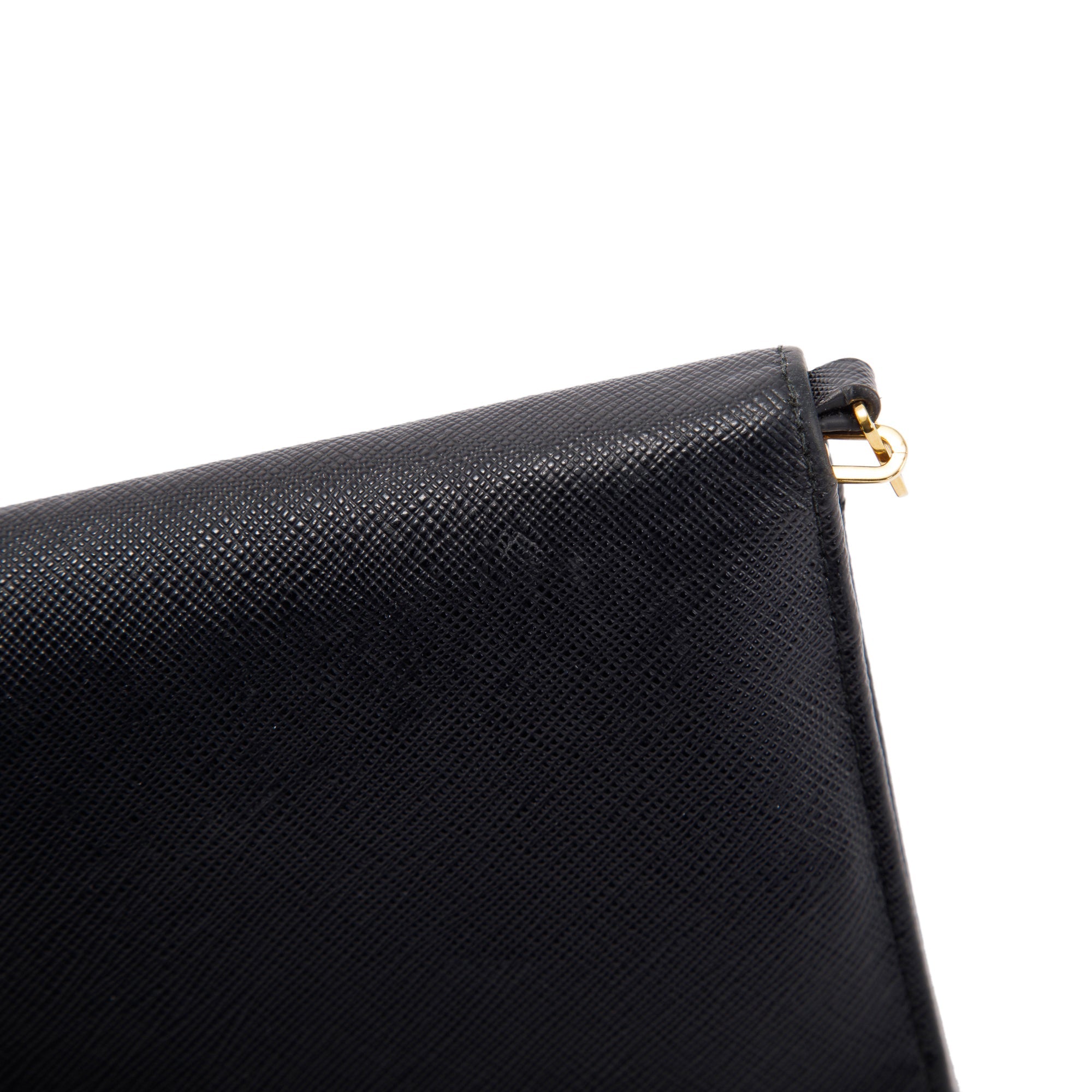 Prada Saffiano Lux Wallet on Chain w/ Box