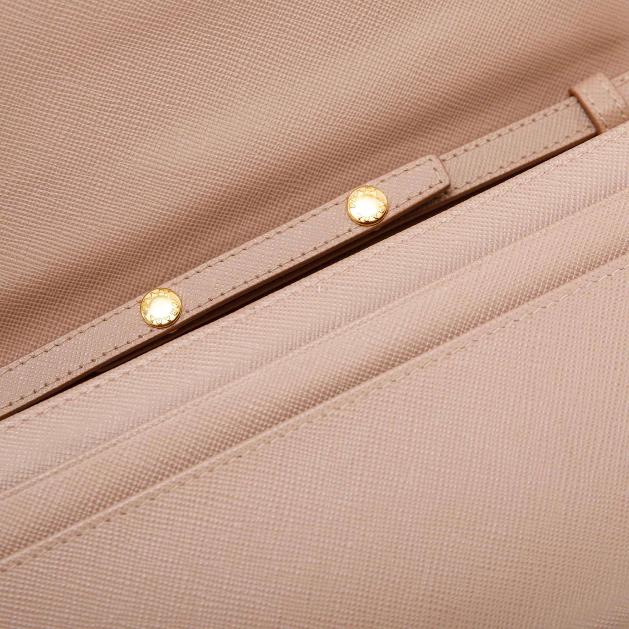 Prada Saffiano Metal Wallet on Chain w/ Box & Authenticity Card