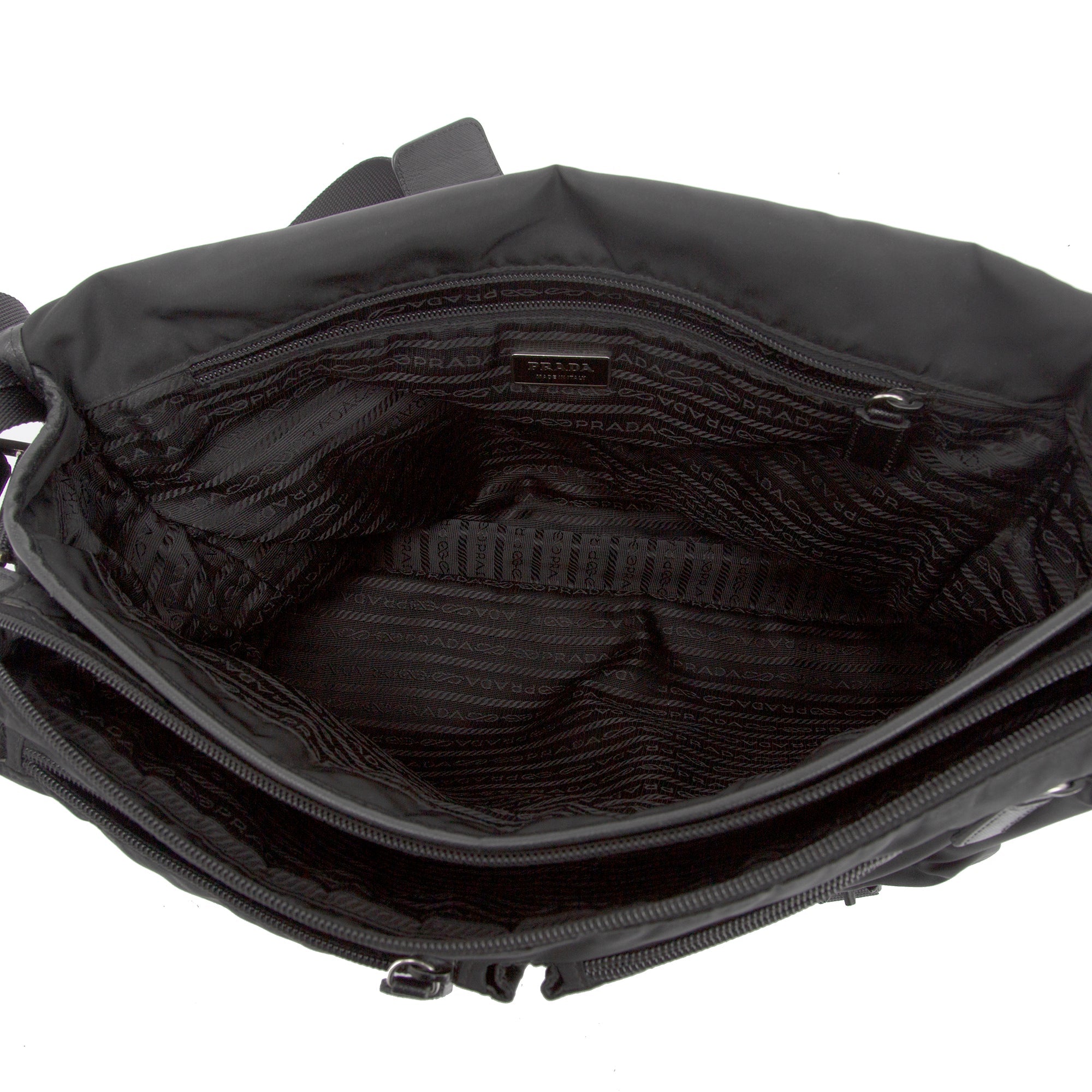 Prada Saffiano-Trimmed Tessuto Nylon Messenger Bag