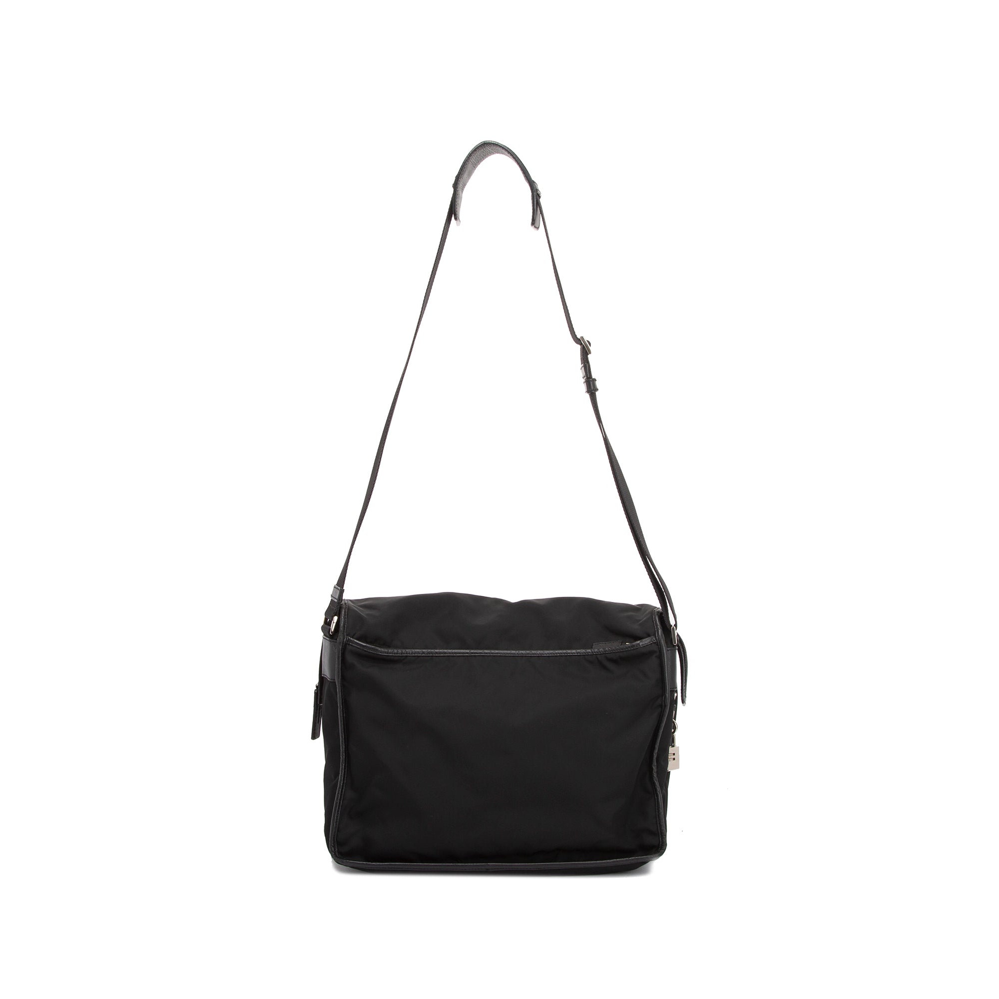 Prada Saffiano-Trimmed Tessuto Nylon Messenger Bag