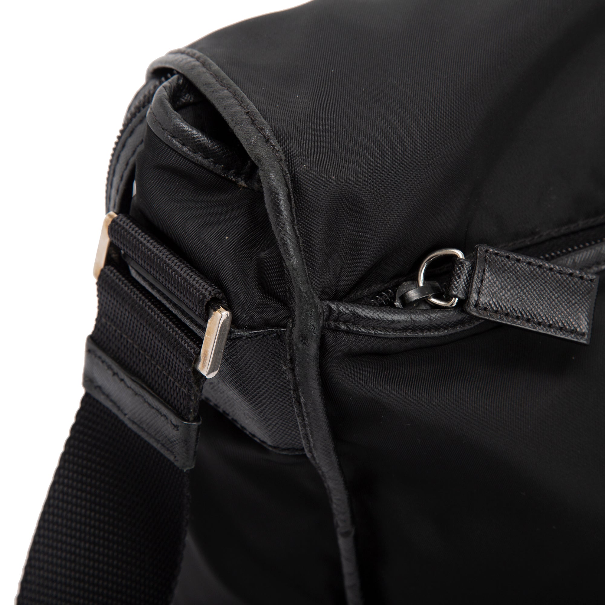 Prada Saffiano-Trimmed Tessuto Nylon Messenger Bag