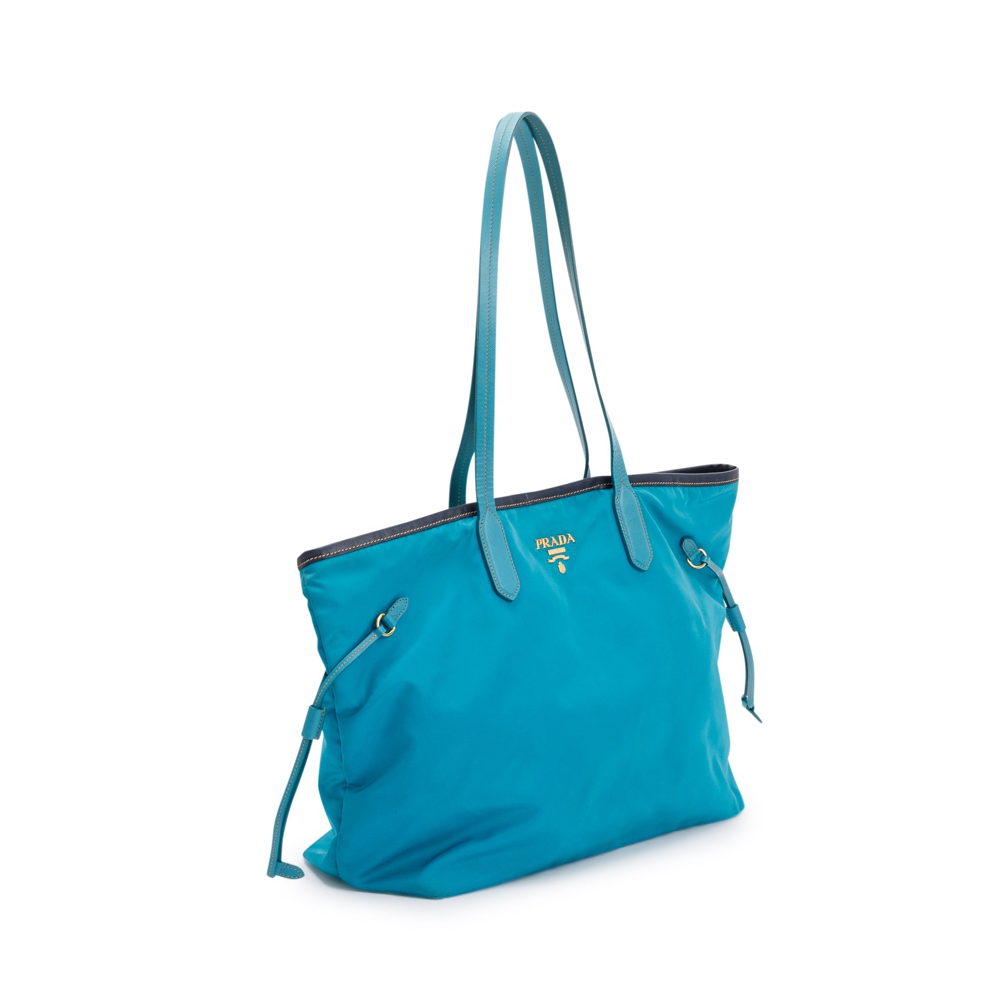 Prada Saffiano-Trimmed Tessuto Nylon Tote w/ Authenticity Card