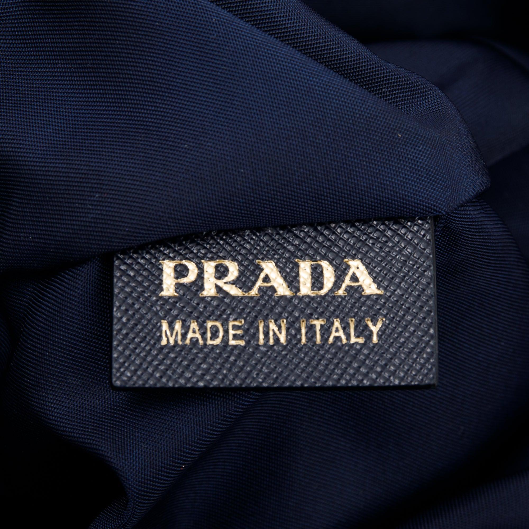 Prada Saffiano-Trimmed Tessuto Nylon Tote w/ Authenticity Card