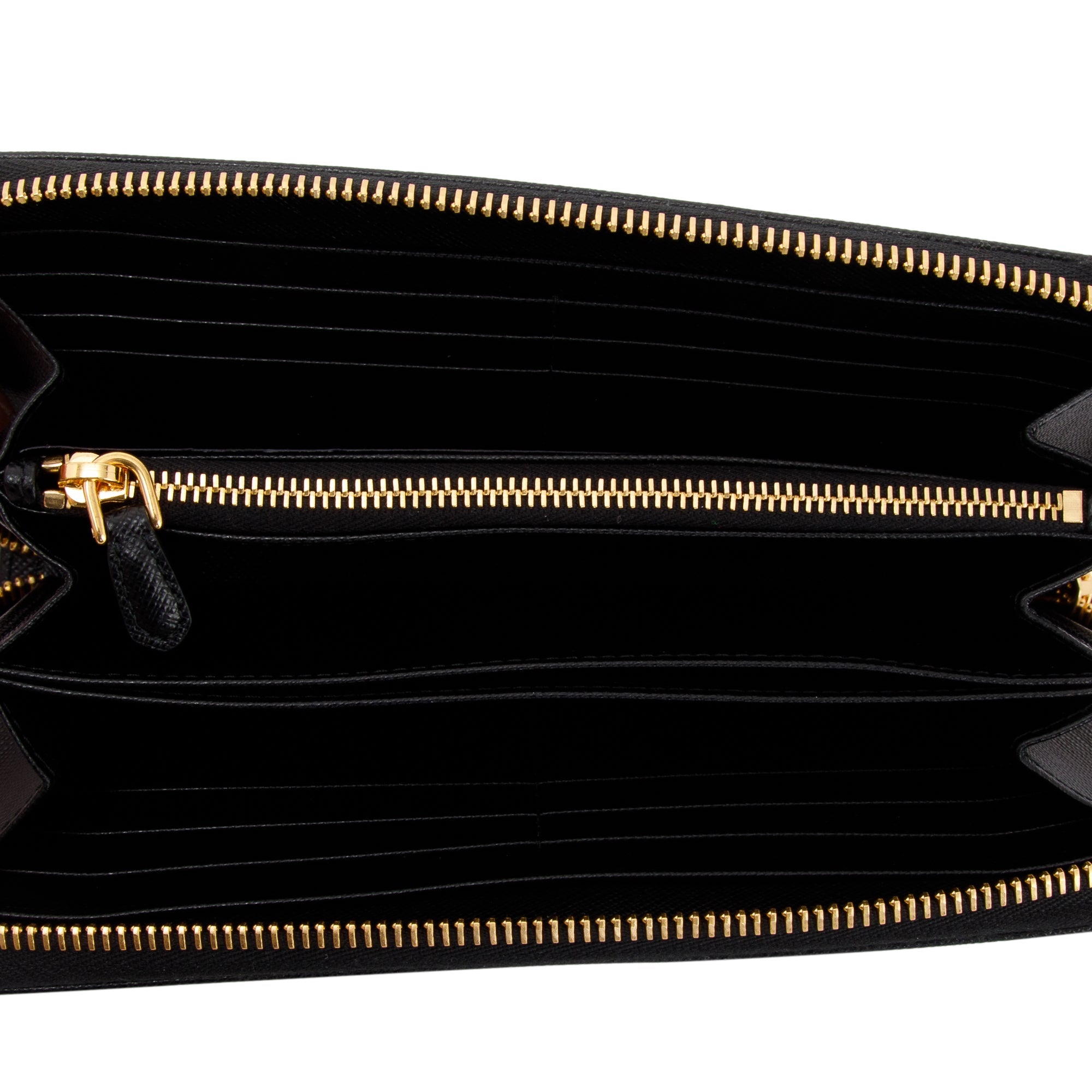 Prada Saffiano Zip Around Wallet w/ Box