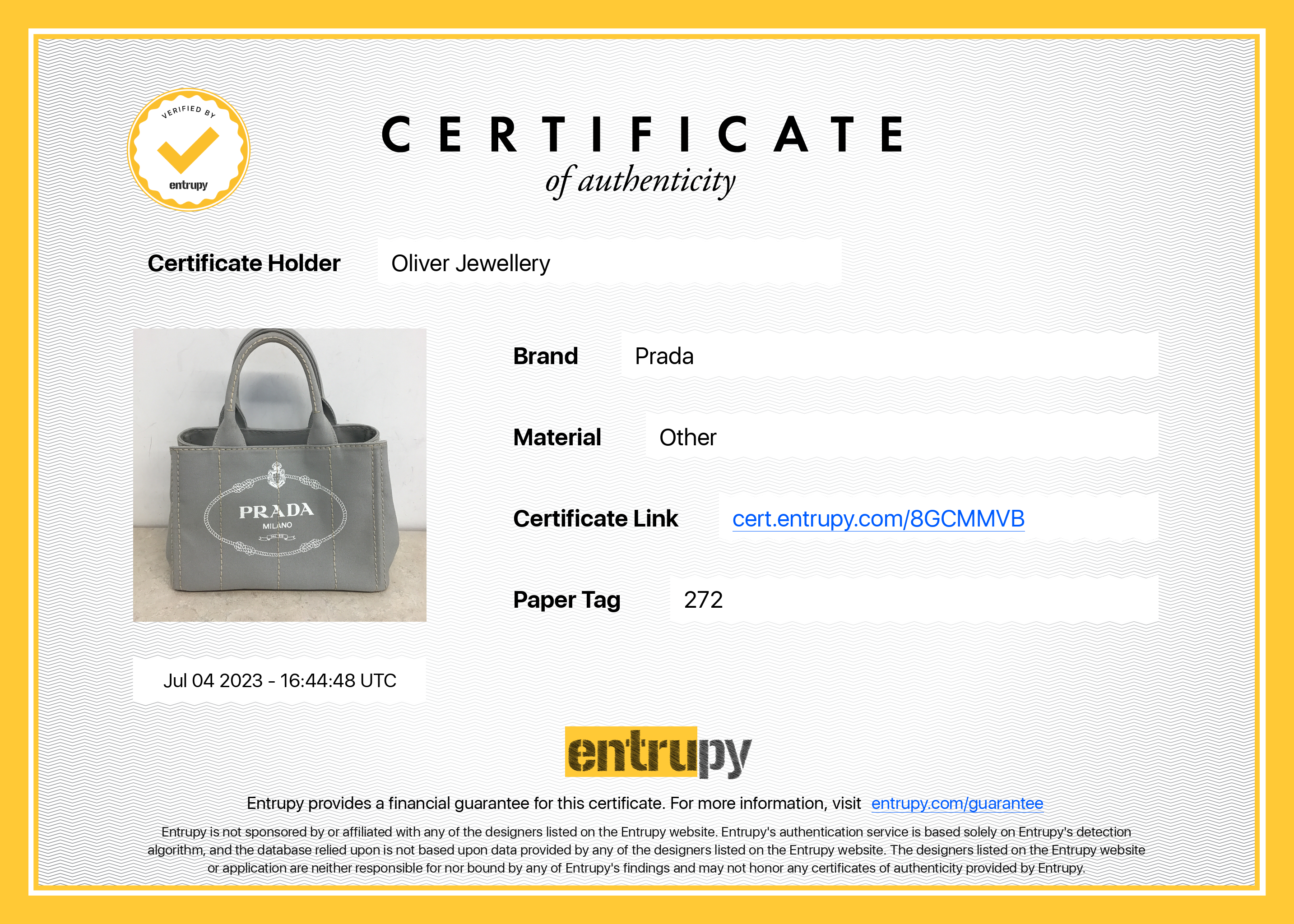 Prada Small Canapa Logo Tote w/ Strap & Authenticity Card