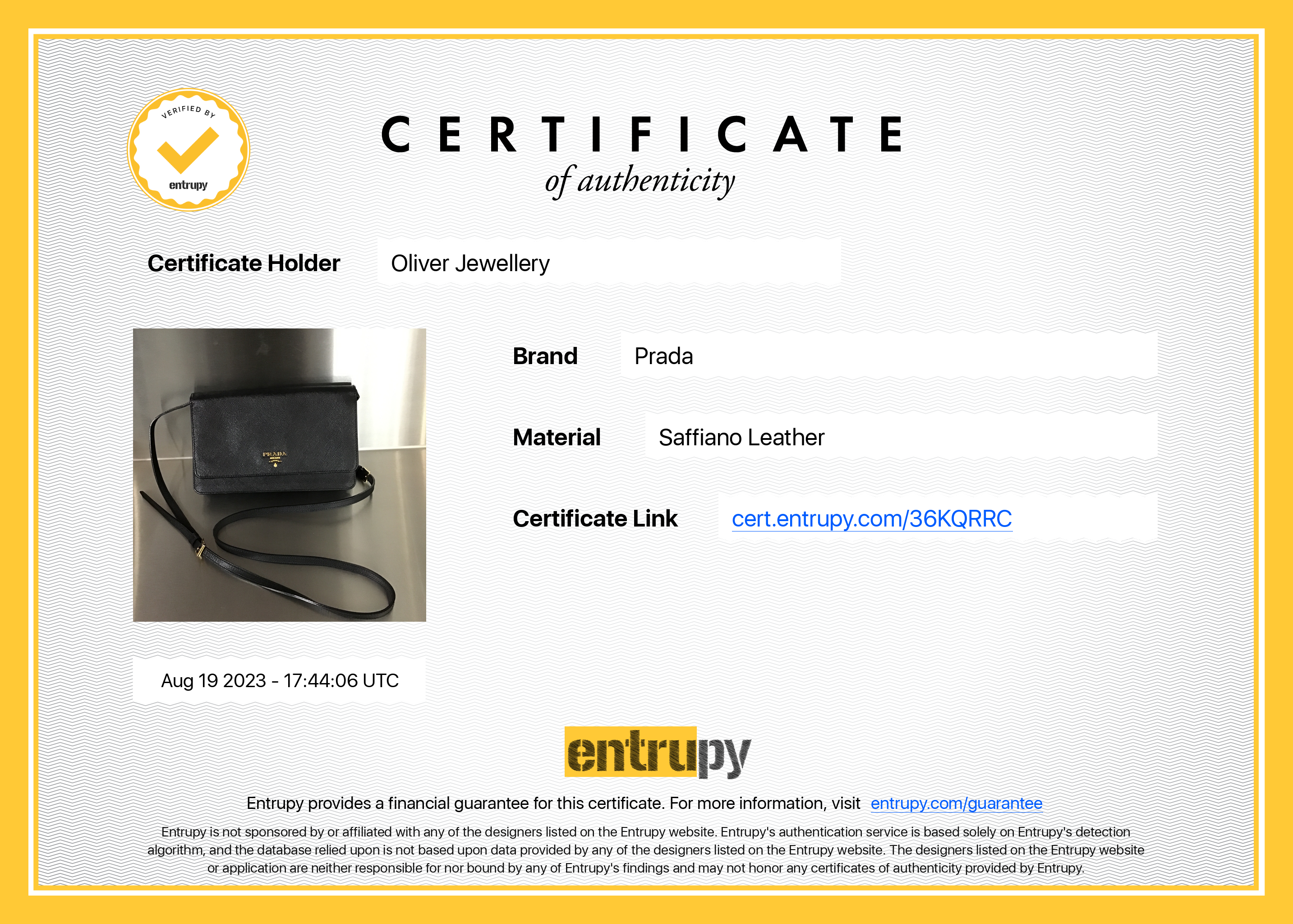 Prada Small Saffiano Lux Wallet on Strap