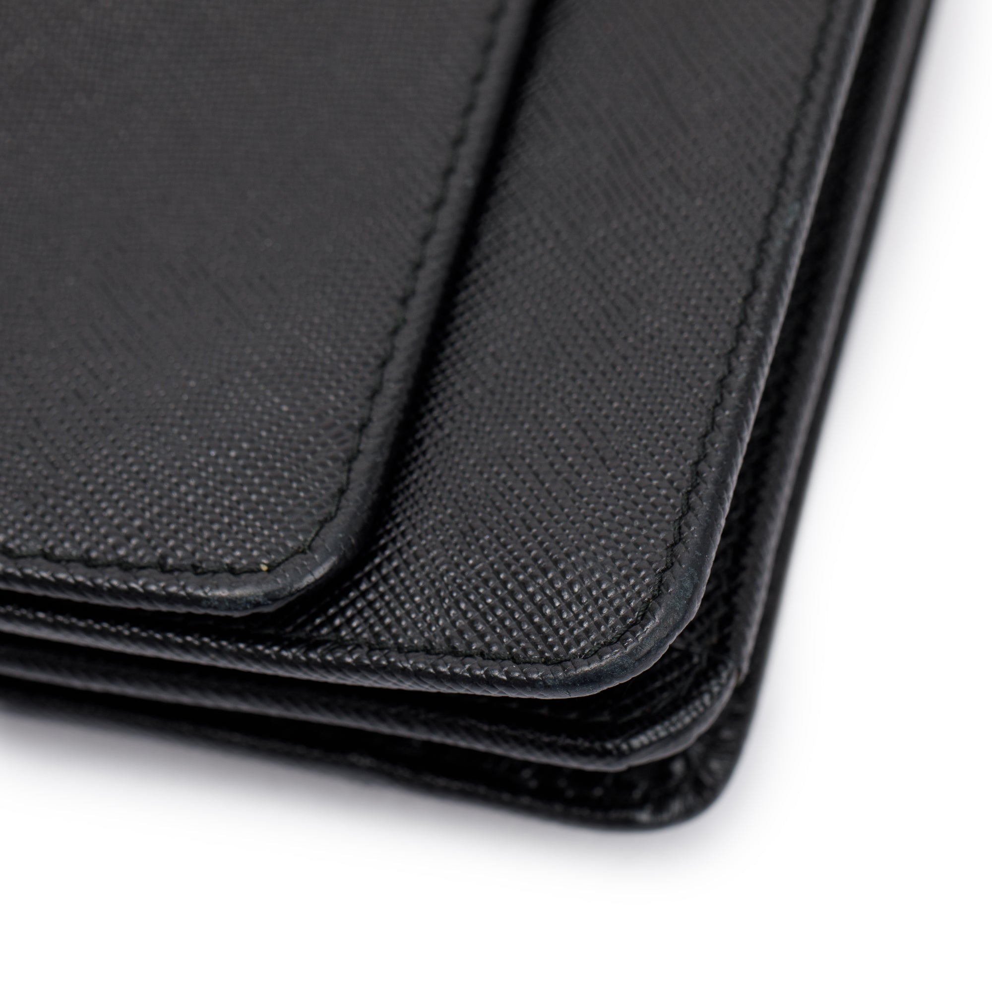 Prada Small Saffiano Lux Wallet on Strap