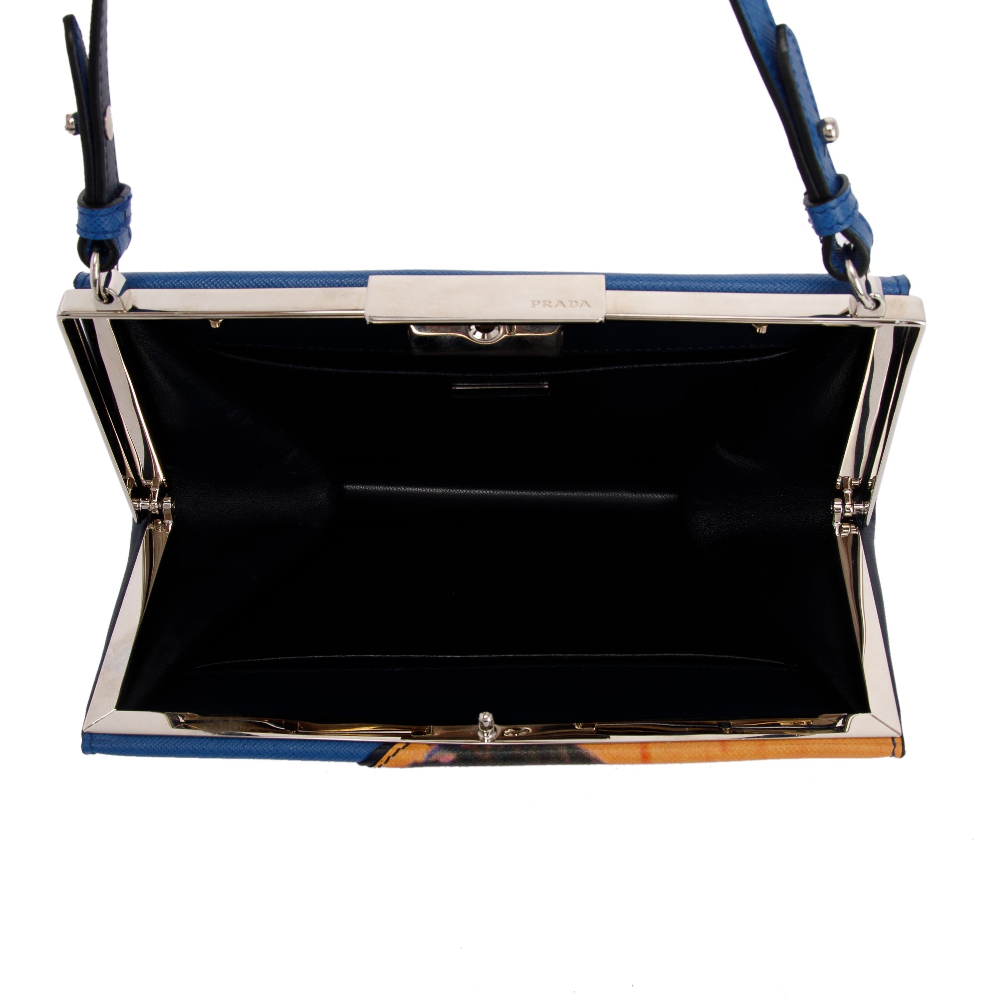 Prada Small Saffiano Patch Comics Light Frame Shoulder Bag