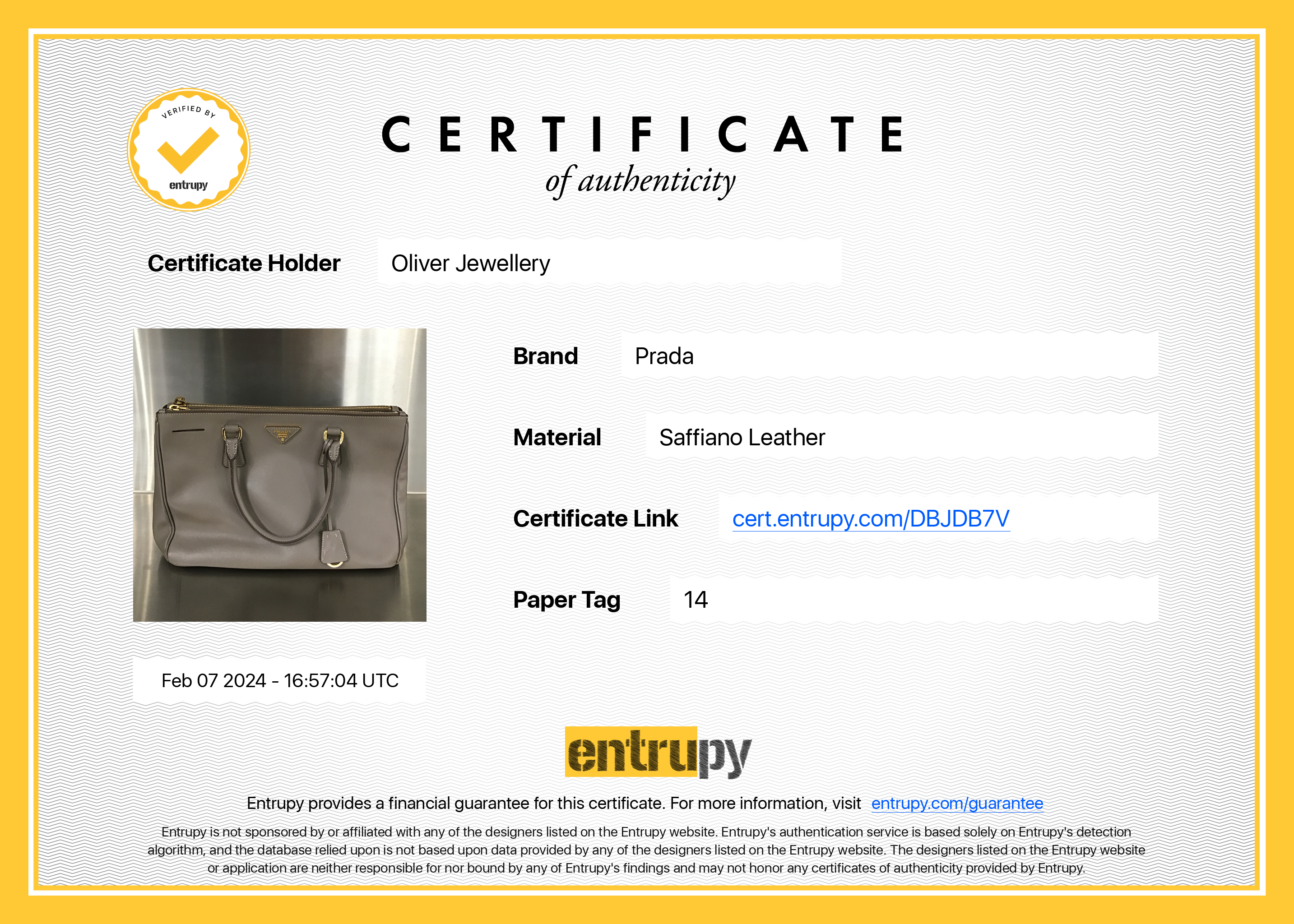 Prada Taupe Saffiano Lux Medium Double Zip Galleria Tote w/ Strap