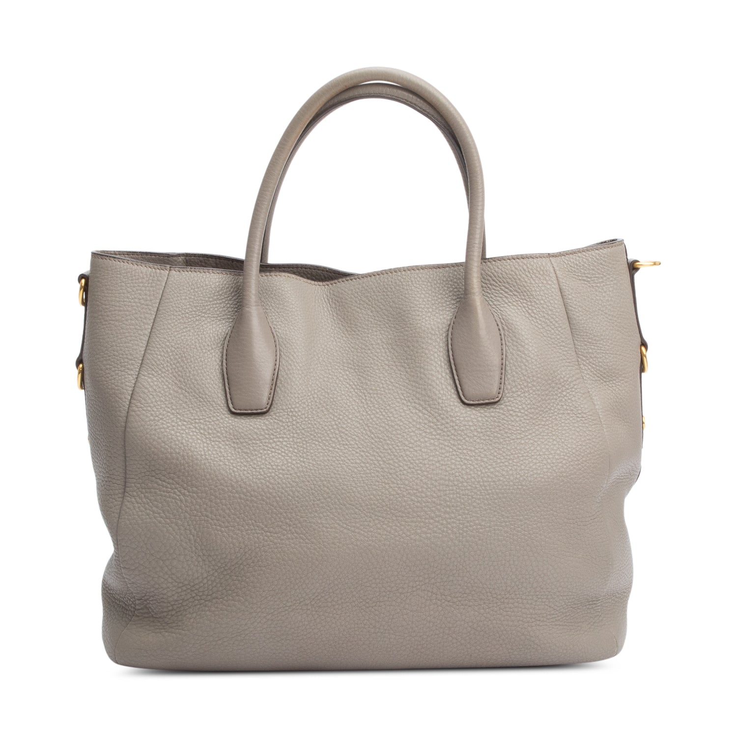 Prada Taupe Vitello Daino Leather Tote w/ Strap