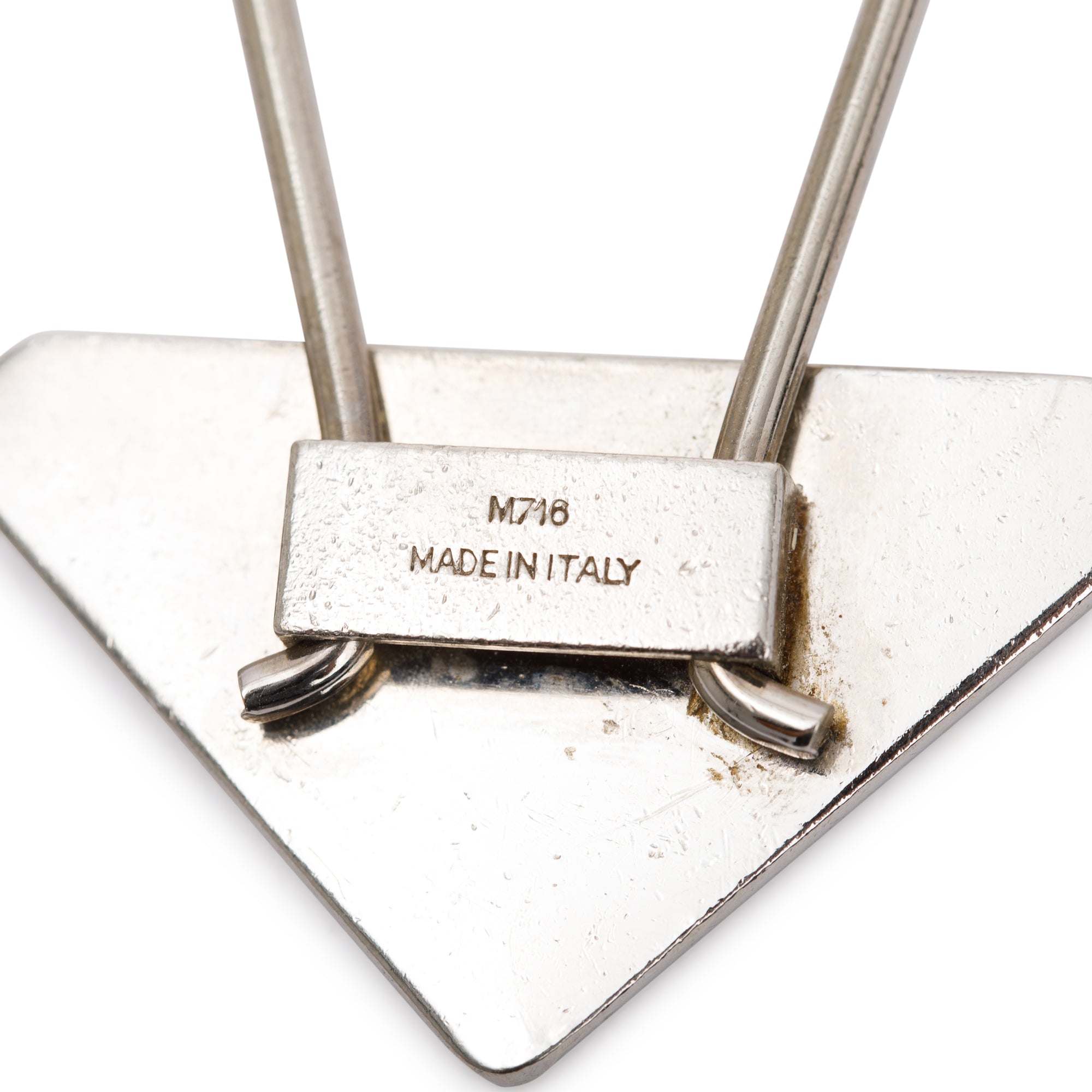 Prada Triangle Logo Keychain