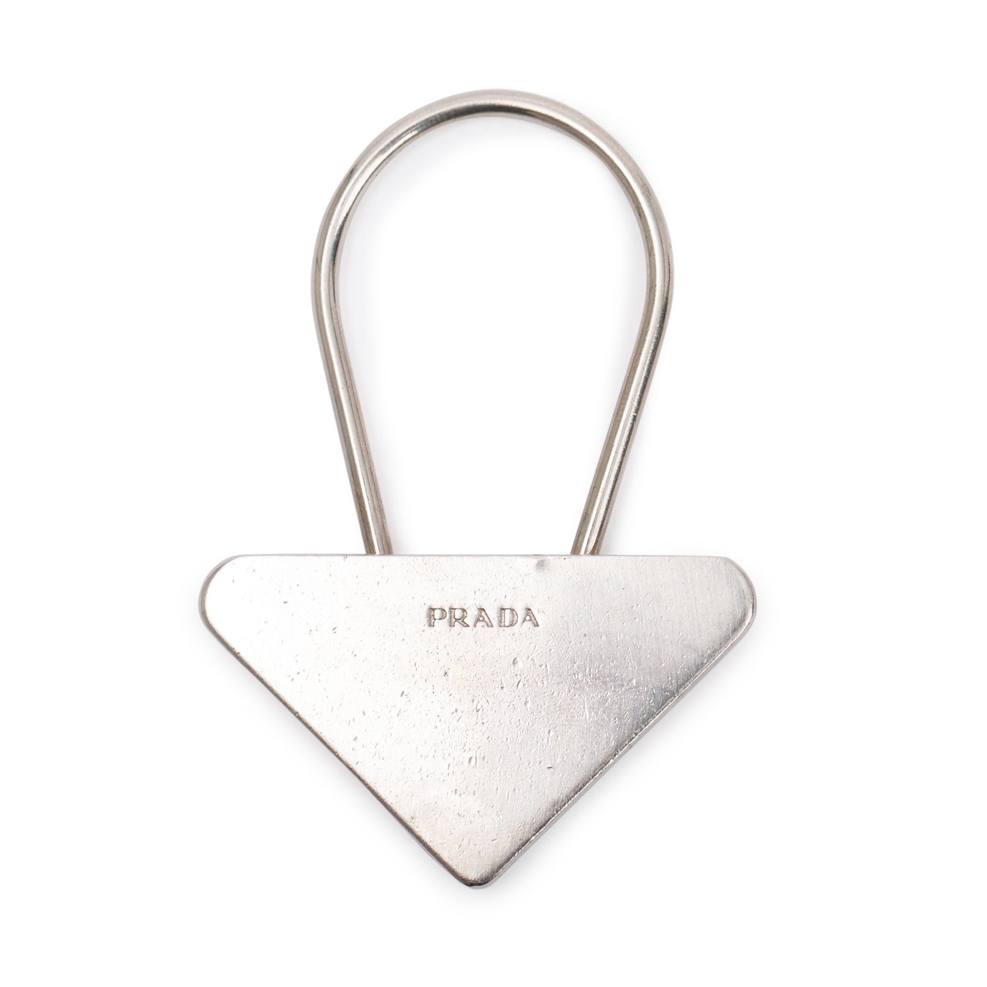 Prada Triangle Logo Keychain