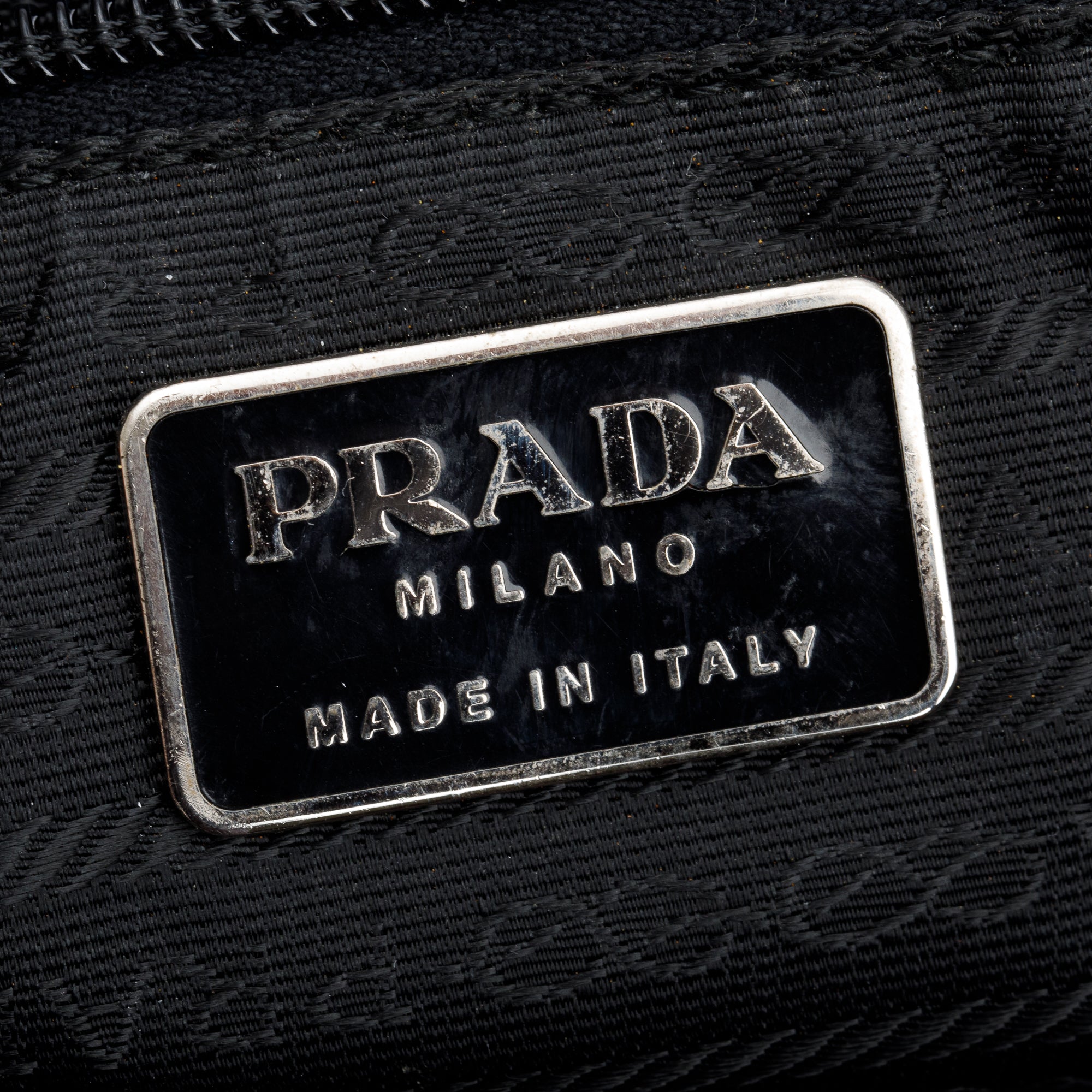 Prada Vintage Red Leather-Trimmed Tessuto Nylon Shoulder Bag
