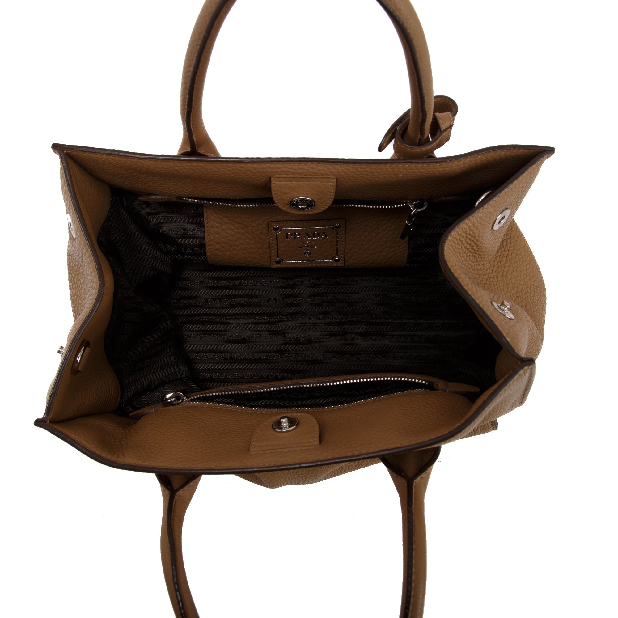 Prada Vitello Daino Convertible Tote w/ Strap