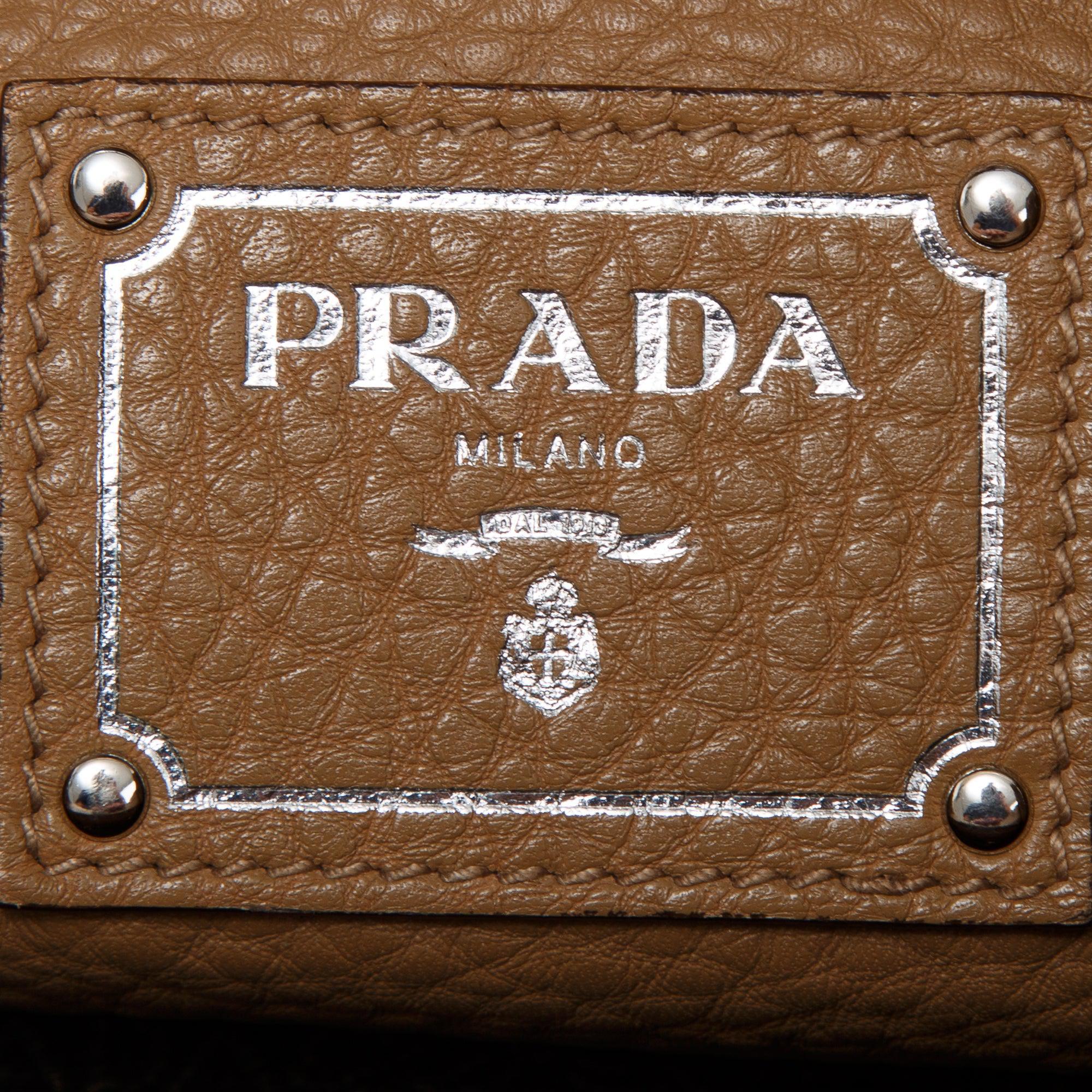 Prada Vitello Daino Convertible Tote w/ Strap