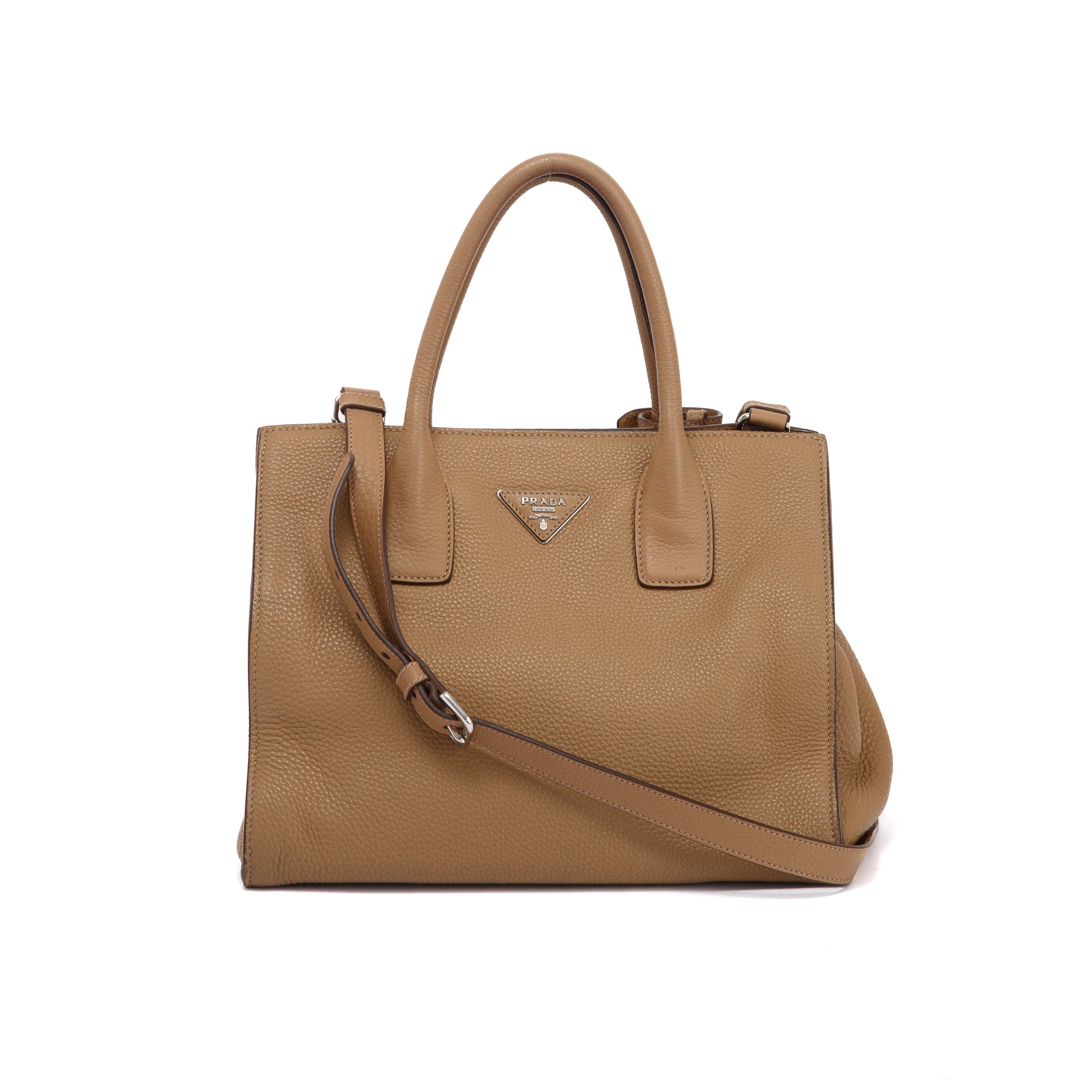 Prada Vitello Daino Convertible Tote w/ Strap