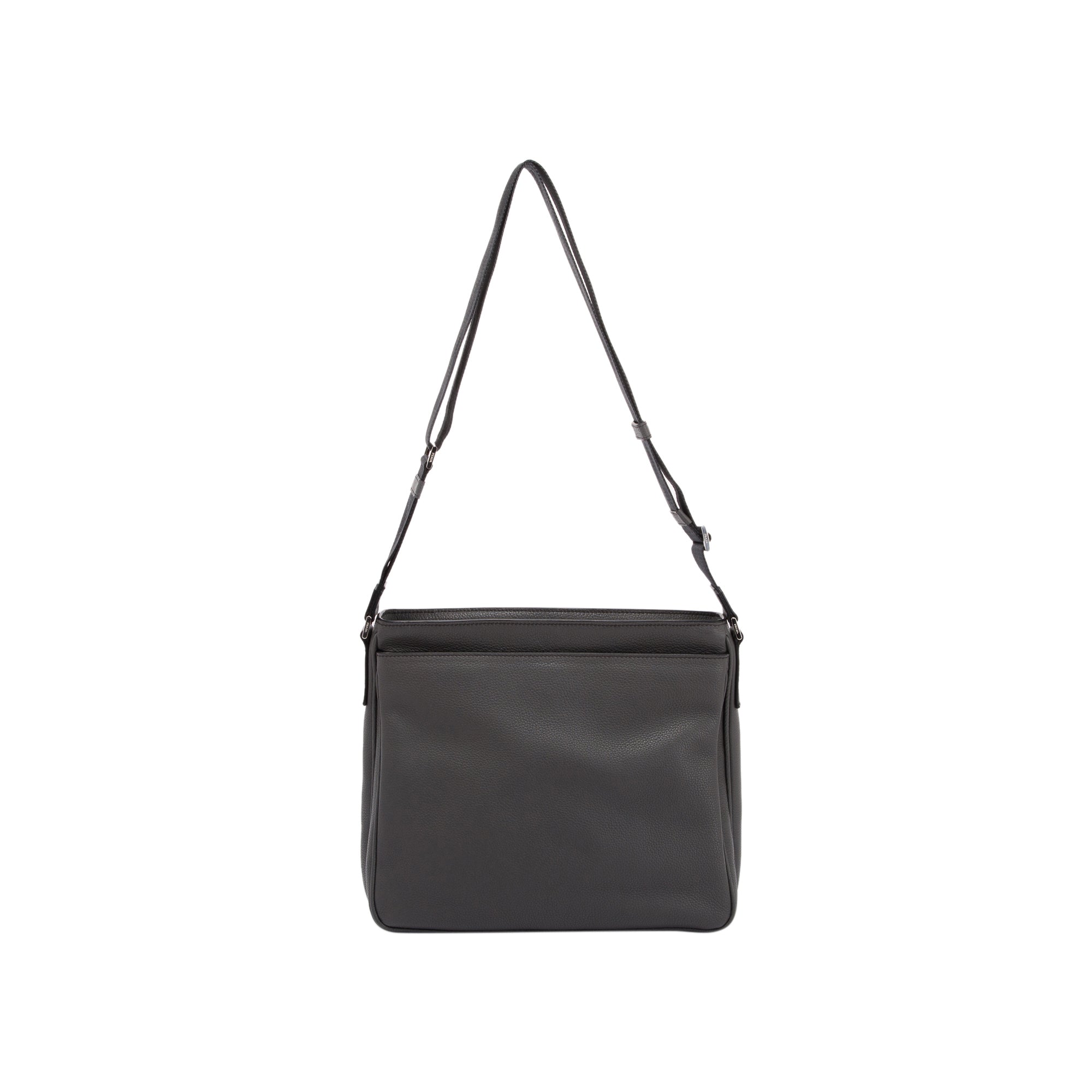 Prada Vitello Daino Front Pocket Zip Messenger Bag