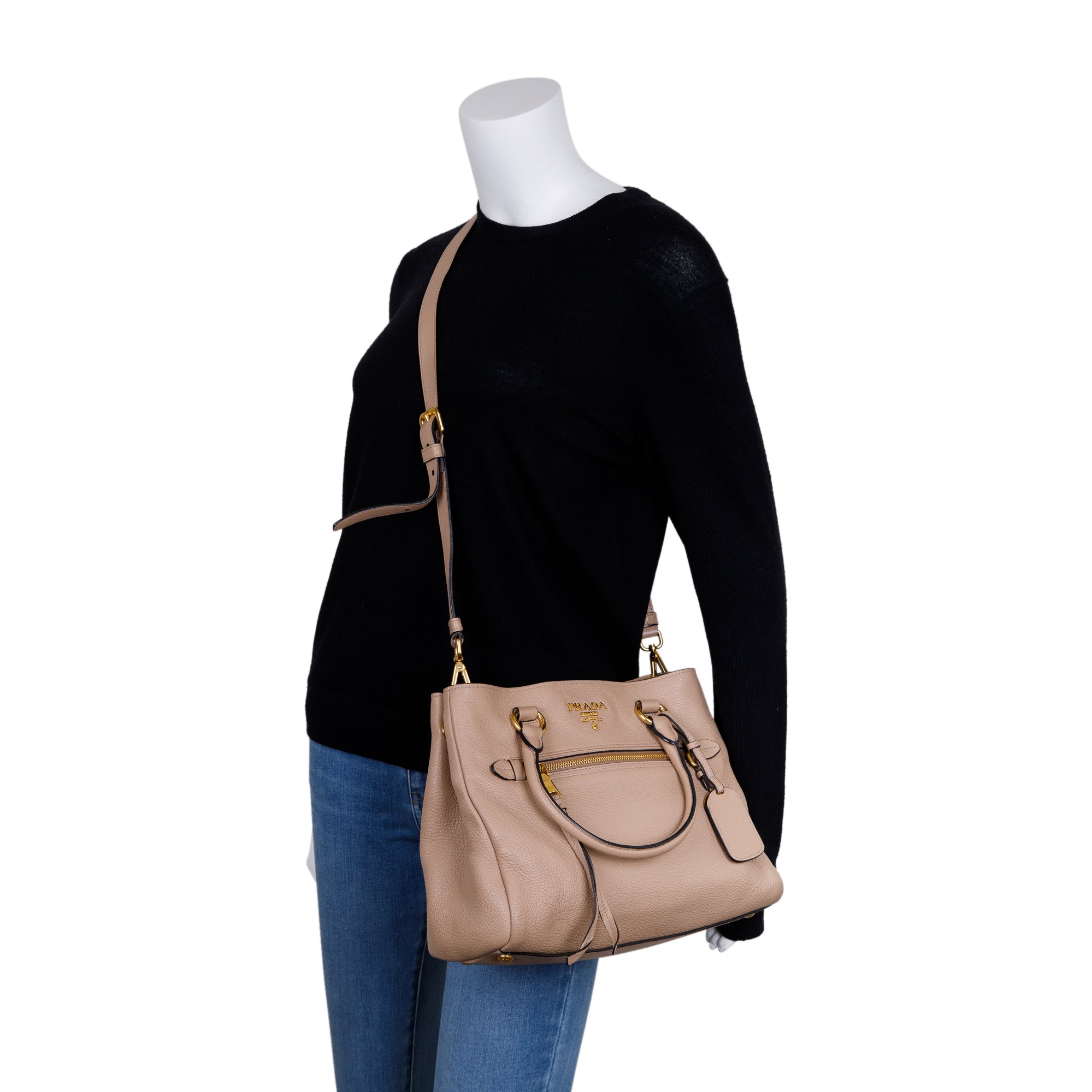 Prada Vitello Daino Phenix Tote w/ Strap