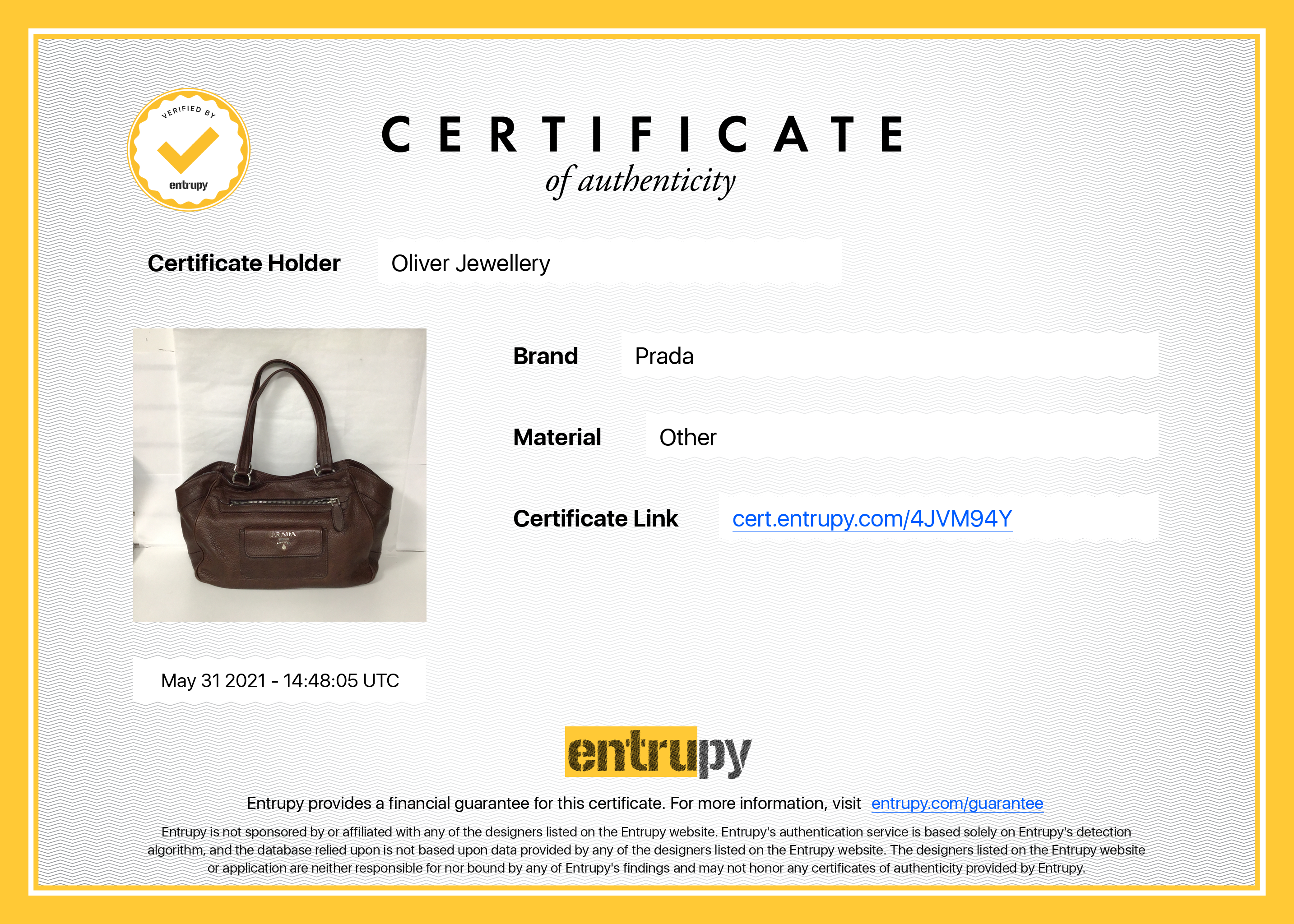 Prada Vitello Daino Shoulder Bag