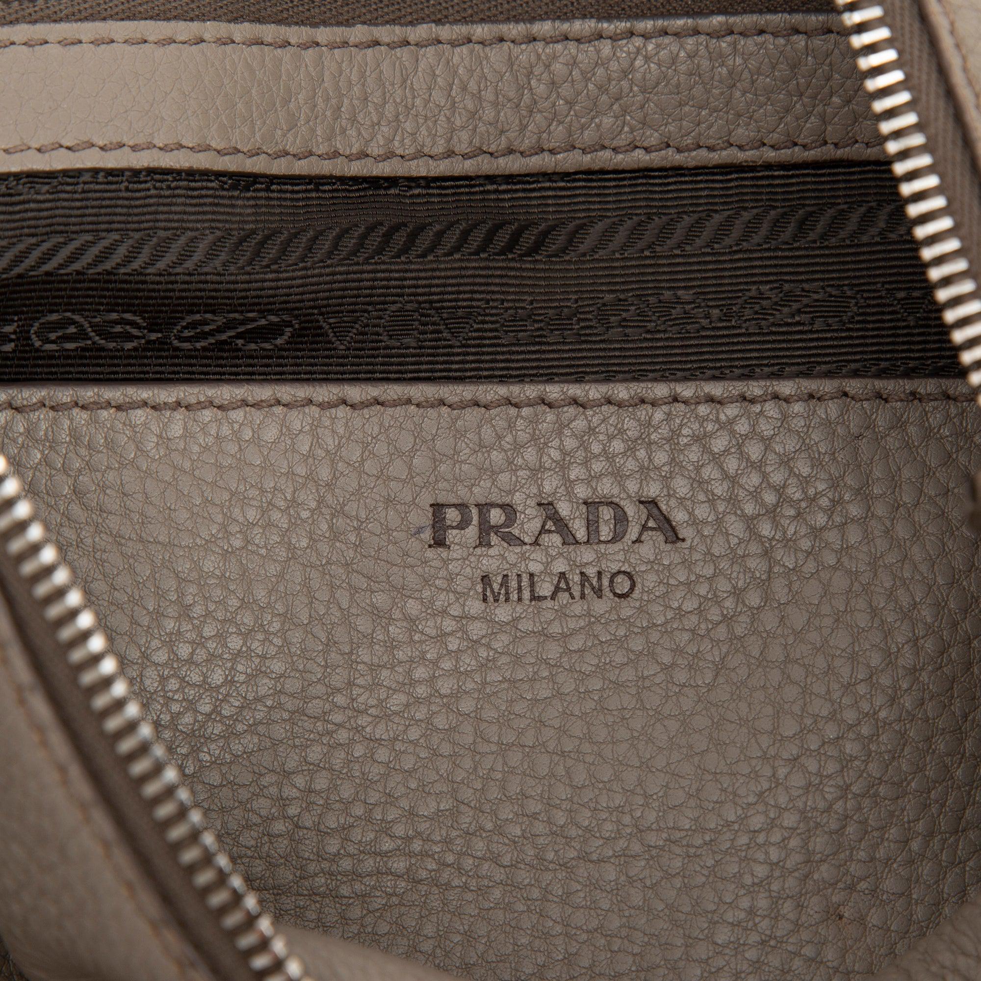 Prada Vitello Daino Zip Crossbody Bag w/ Authenticity Card