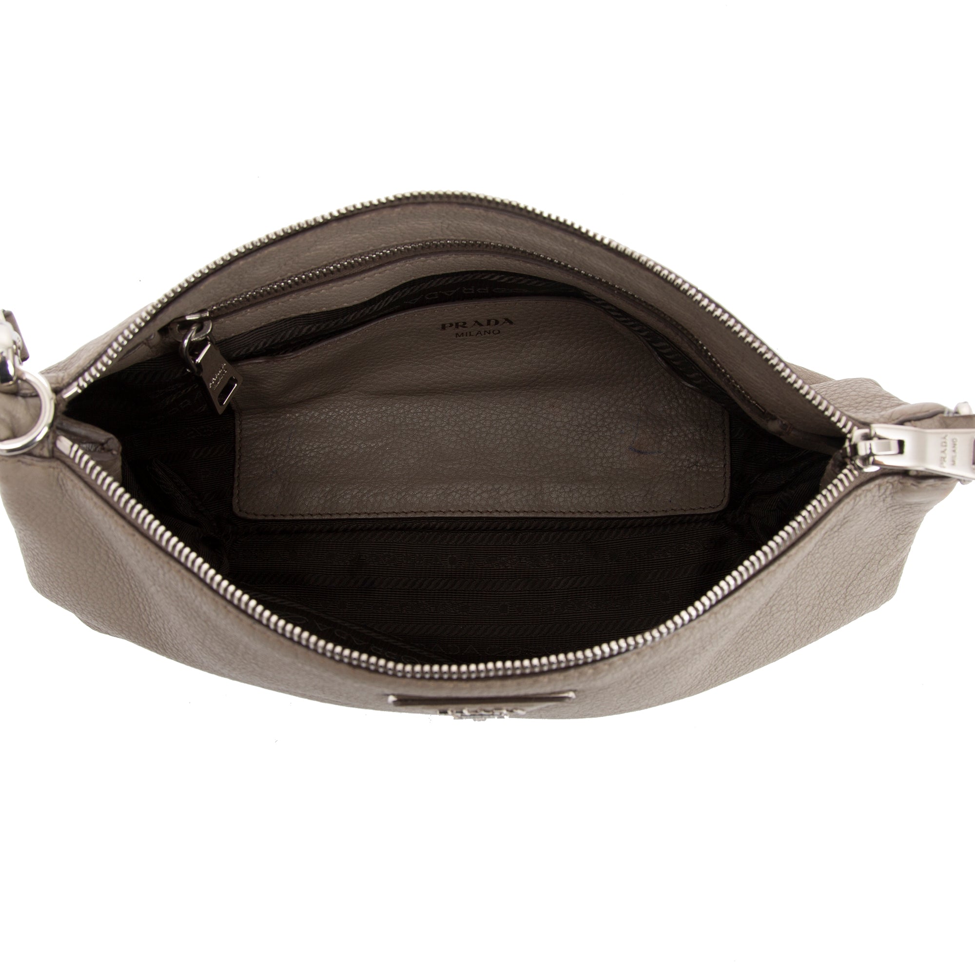 Prada Vitello Daino Zip Crossbody Bag w/ Authenticity Card