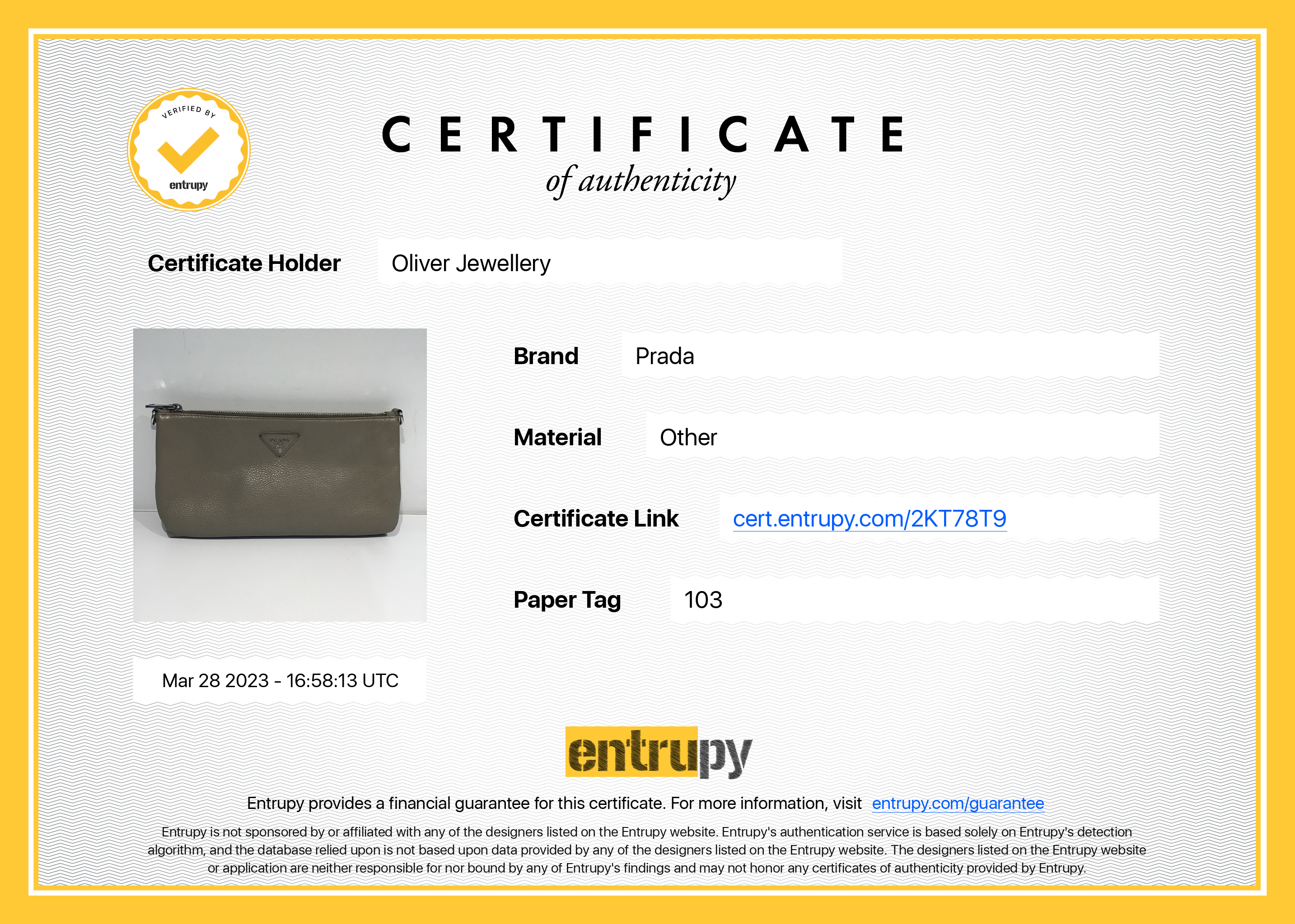 Prada Vitello Daino Zip Crossbody Bag w/ Authenticity Card