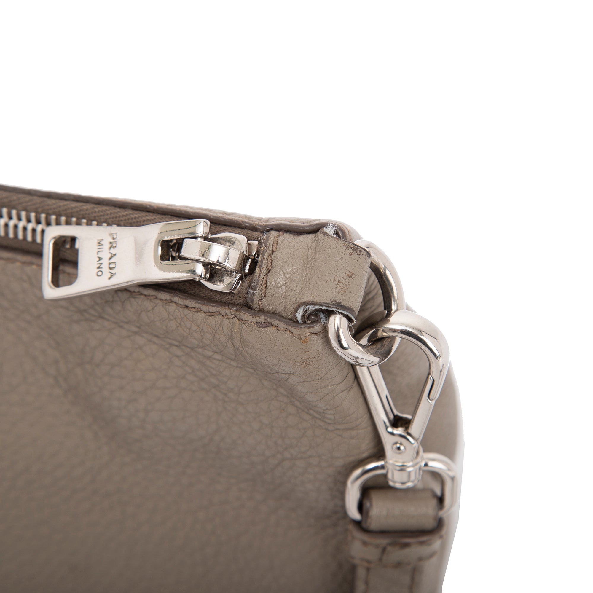 Prada Vitello Daino Zip Crossbody Bag w/ Authenticity Card