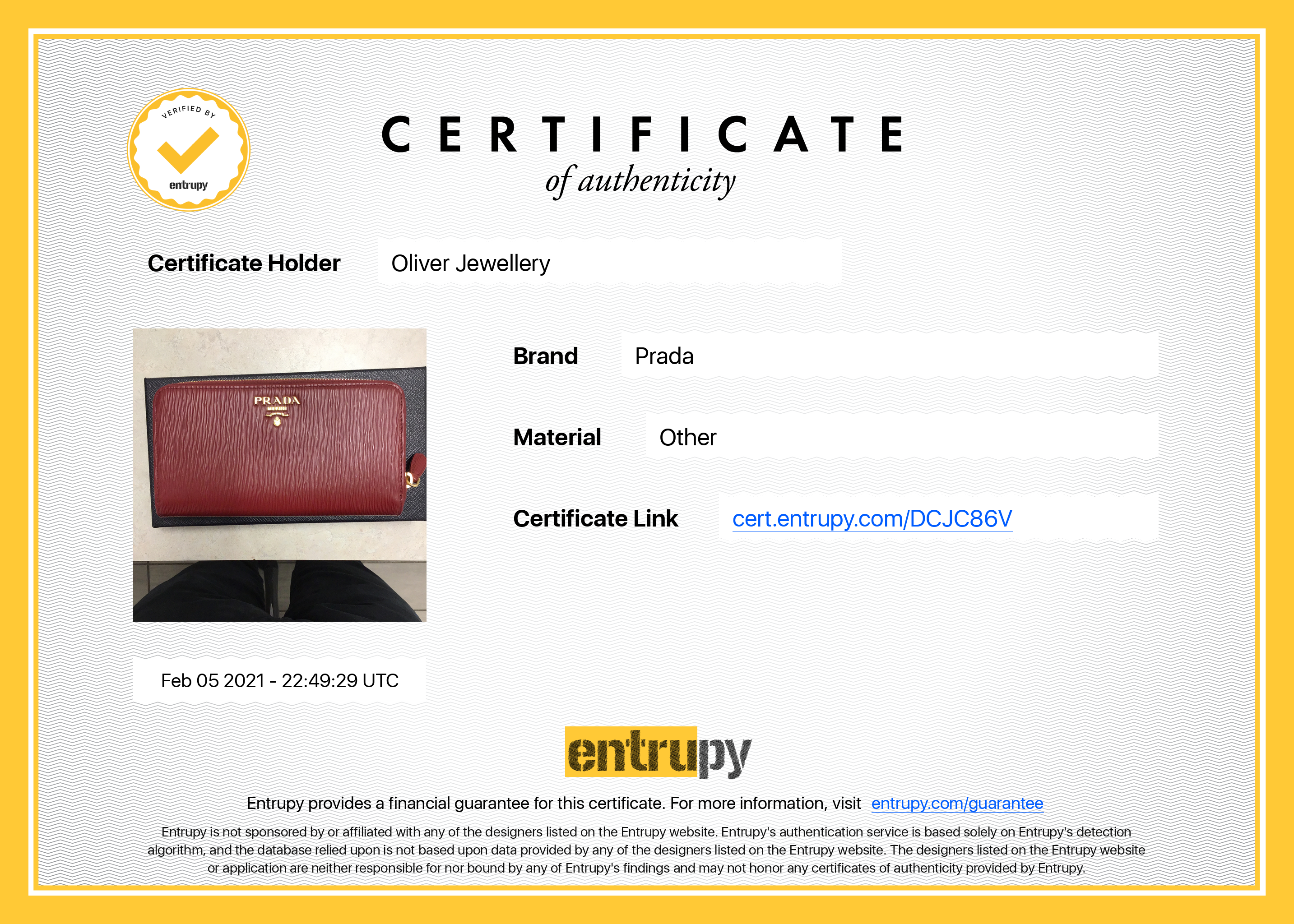 Prada Vitello Move Leather Zip Wallet w/ Box