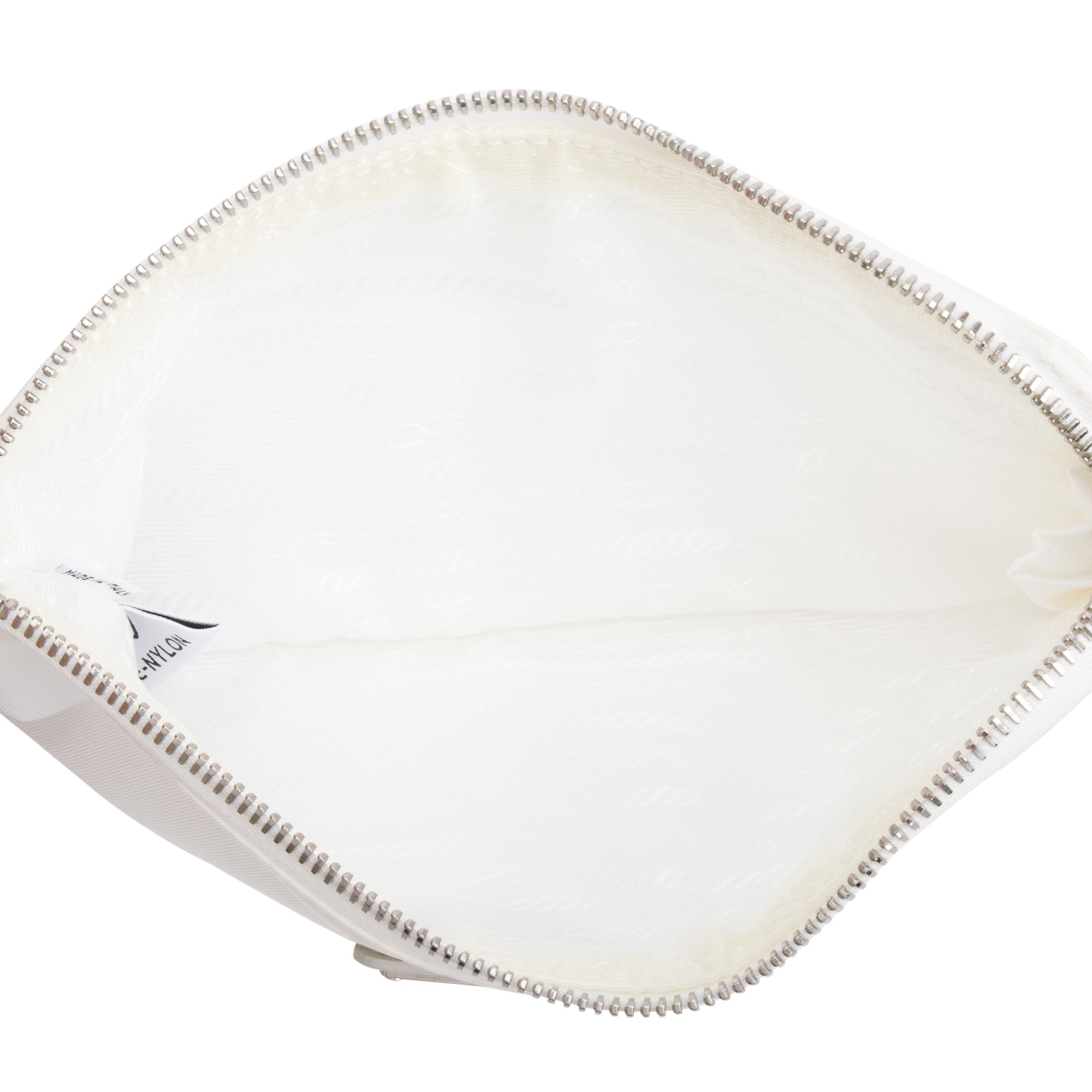 Prada White Re-Nylon Saffiano Medium Backpack w/ Pouch