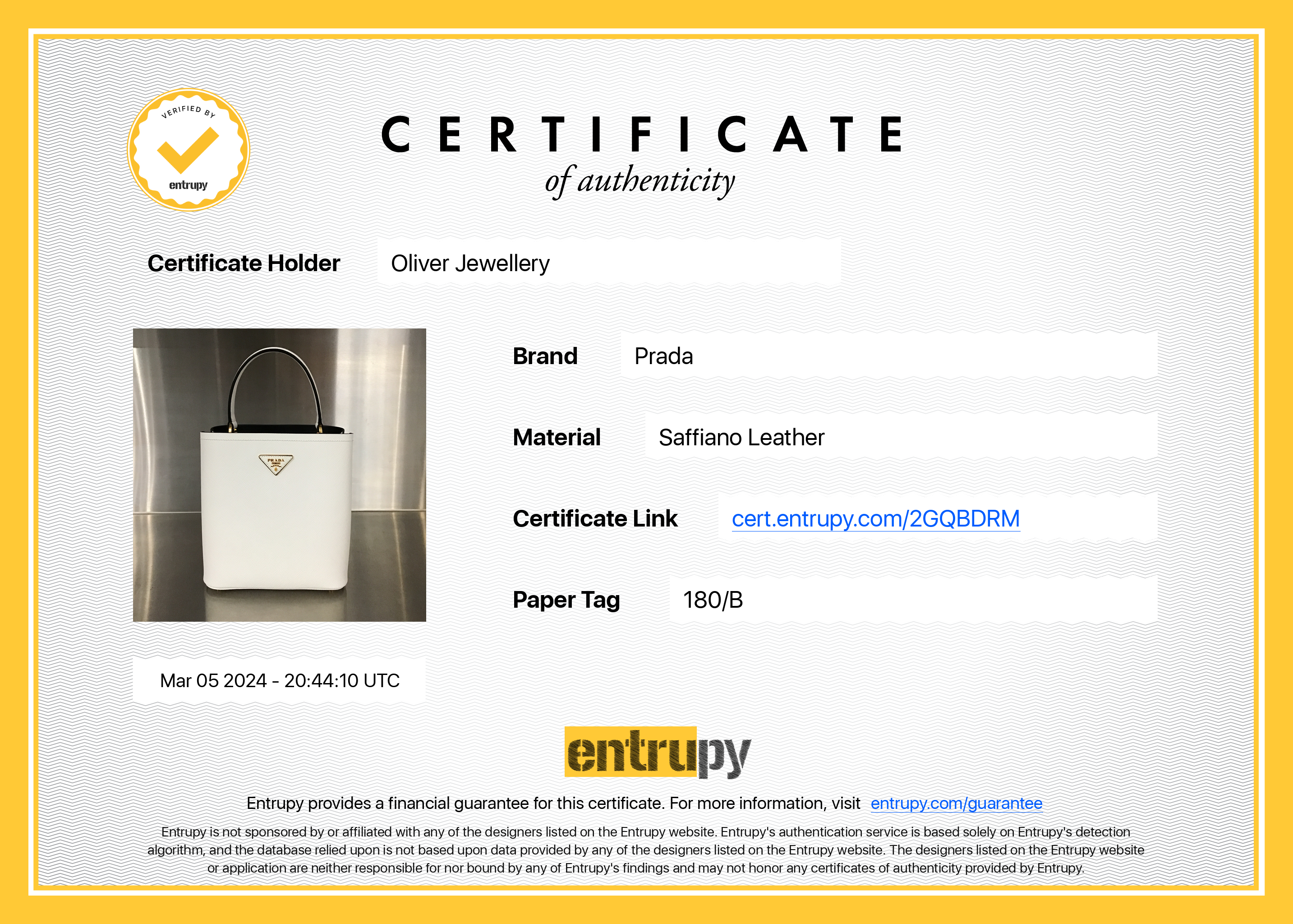 Prada White Saffiano Cuir Medium Panier Bag w/ Strap