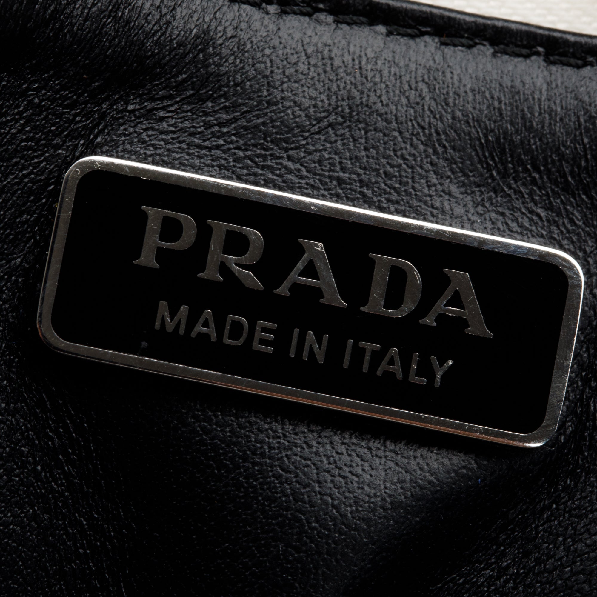 Prada White Spazzolato Leather Mini Triangle Crossbody Bag