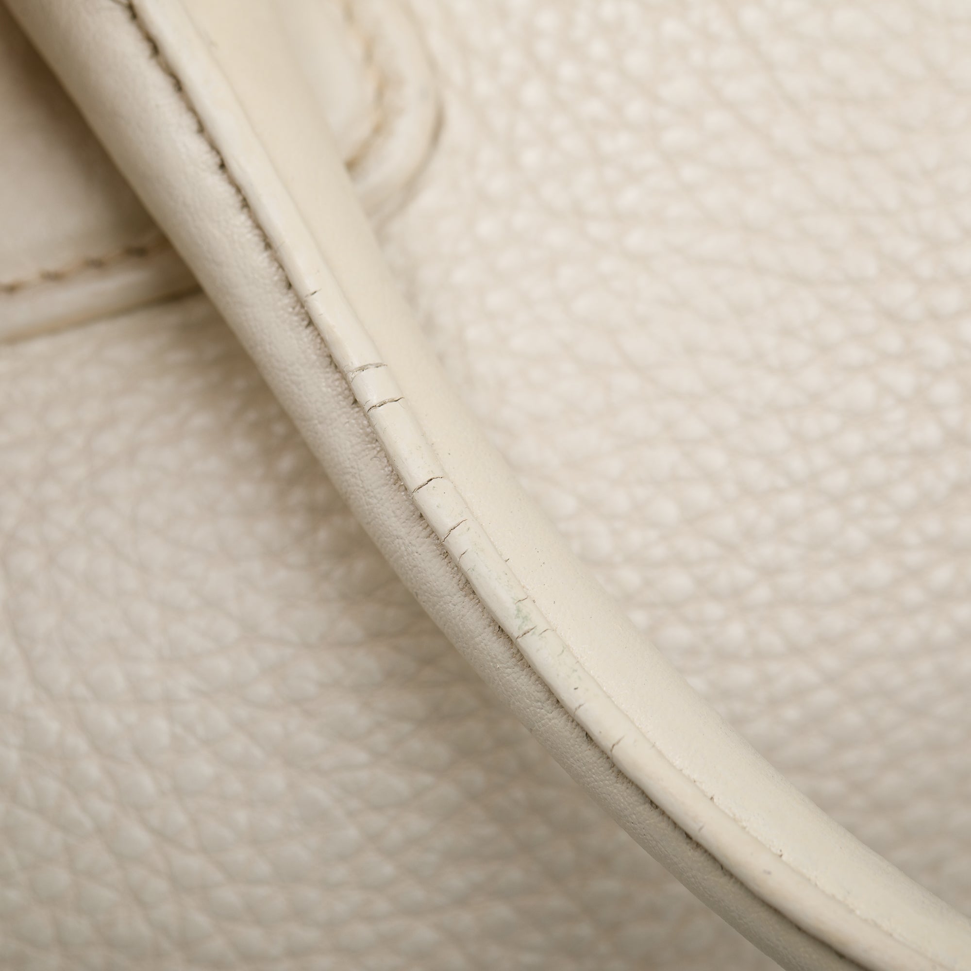 Prada White Vitello Daino Leather Tote w/ Strap