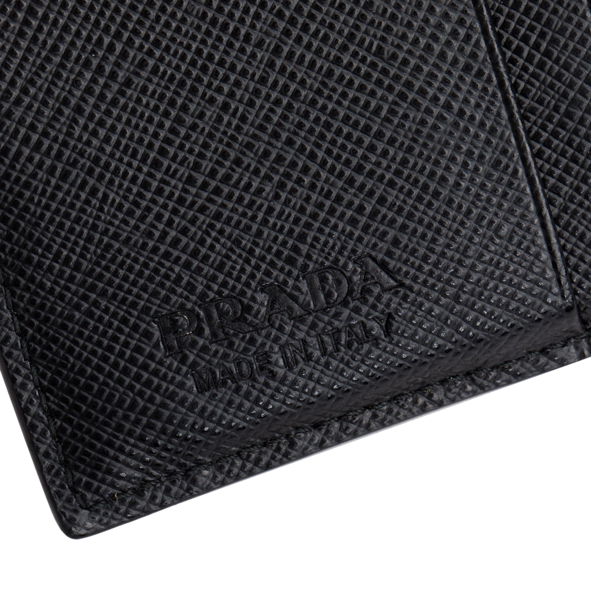 Prada X Universal Studios Black Multicolor Saffiano Leather Frankenstein Heart Studded Bifold Wallet