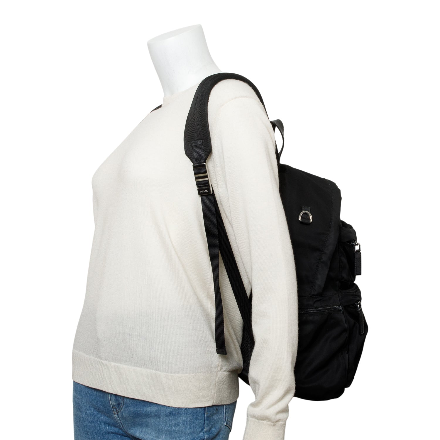 Prada X Universal Studios Black Tessuto Nylon Frankenstein Heart Backpack