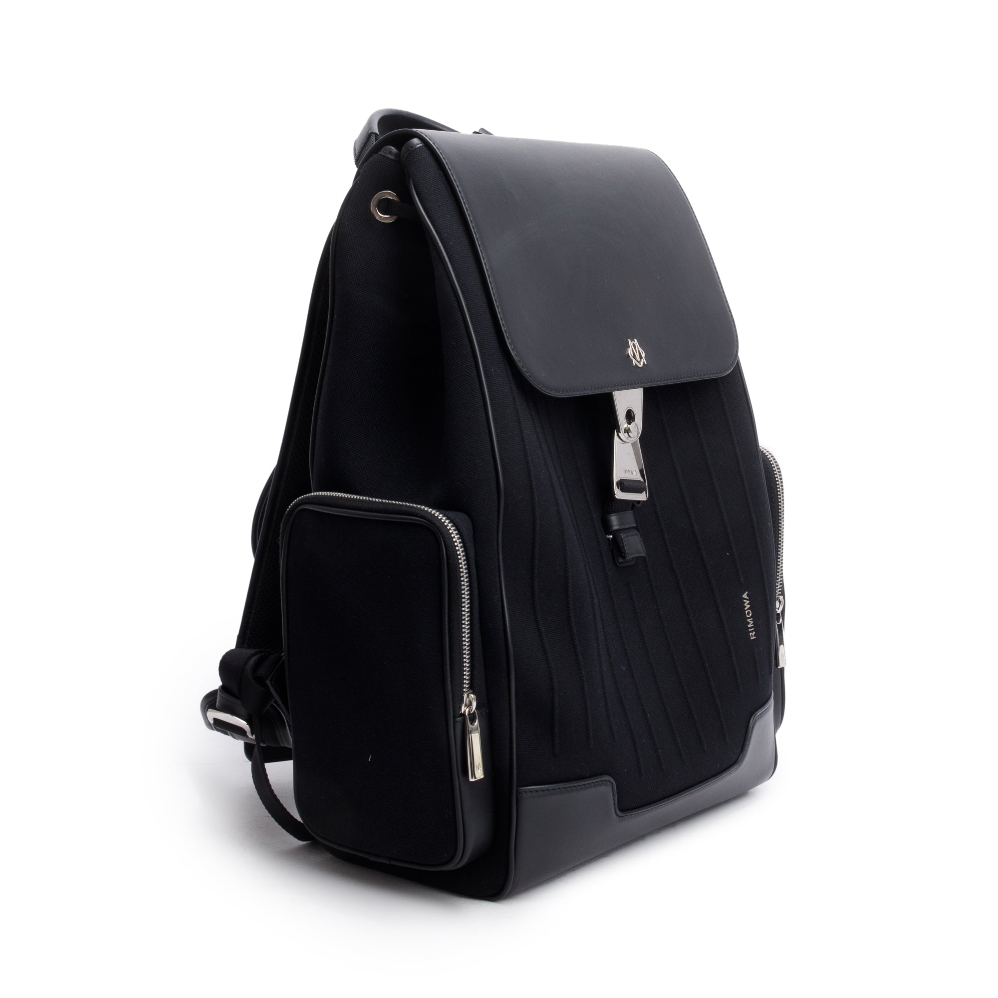 RIMOWA Black Canvas Small Never Still Flap Backpack