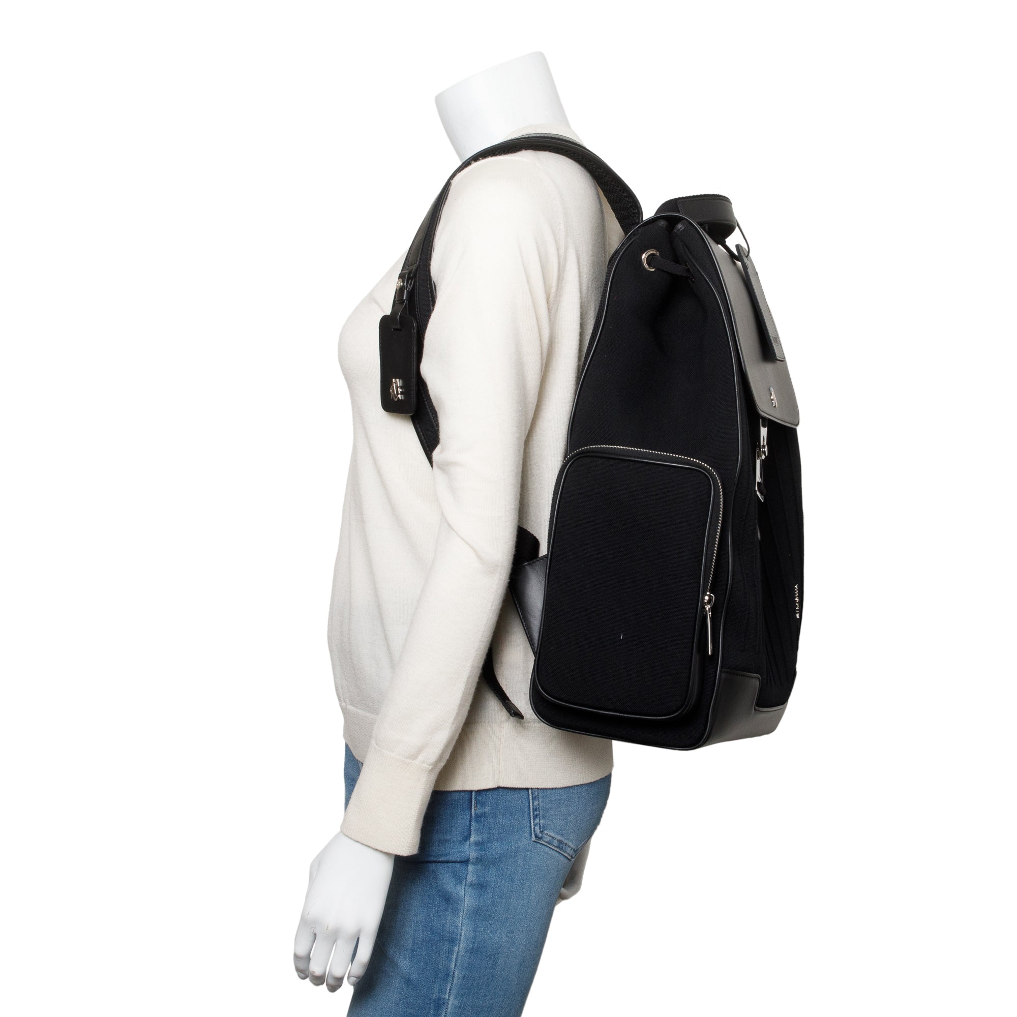 RIMOWA Black Canvas Small Never Still Flap Backpack