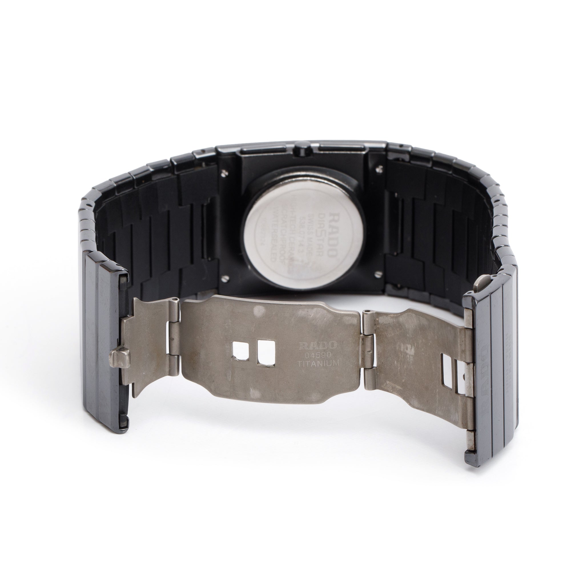 Rado Black Ceramic Ceramica 35 MM Chronograph Quartz Watch w/ Box