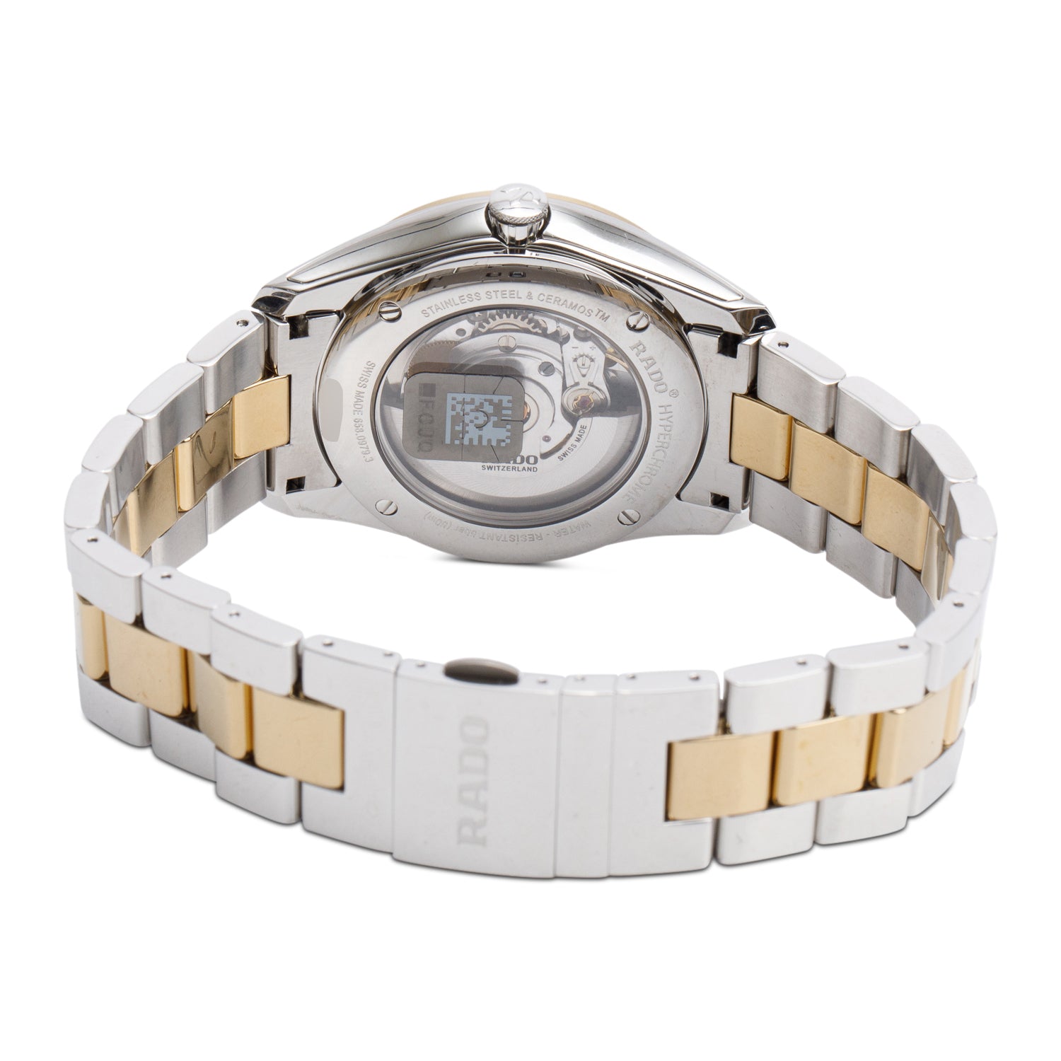 Rado Stainless Steel & Yellow Gold Ceramos HyperChrome 40 MM Automatic Watch w/ Box & Papers