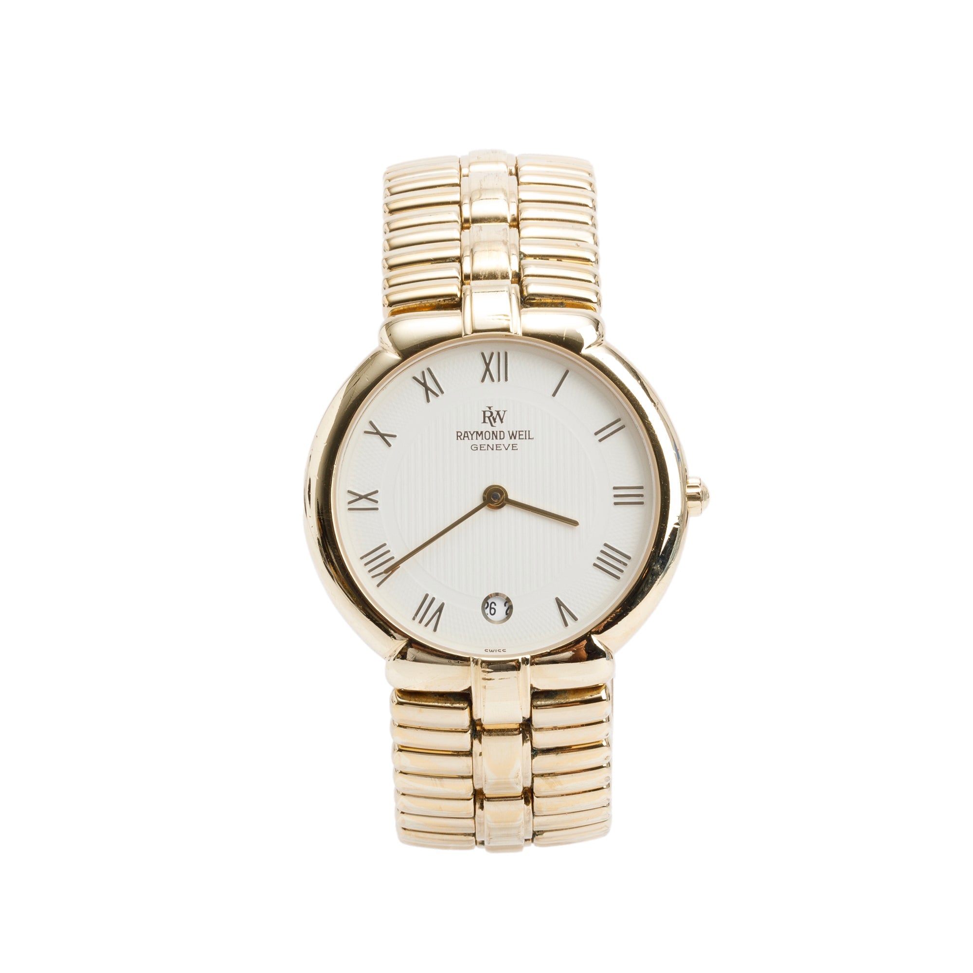 Raymond Weil 18k Gold Electroplated Stainless Steel 33 MM Classic Quartz Watch 9154 w/ Box & Papers