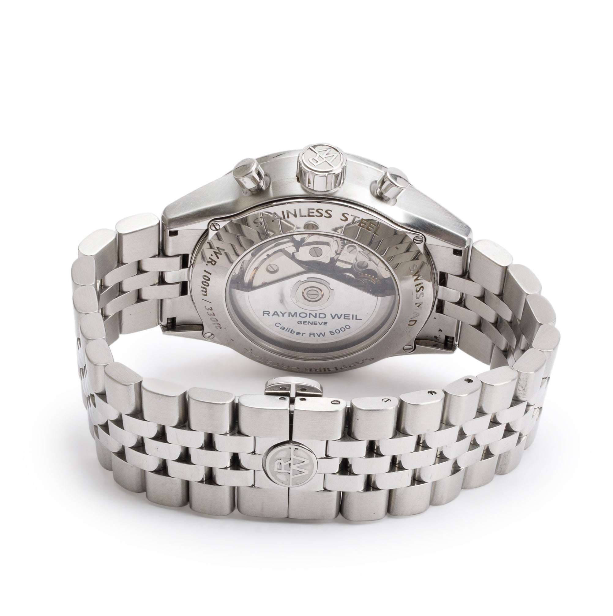 Raymond Weil Stainless Steel Freelancer 42 MM Chronograph Automatic Watch w/ Box & Papers