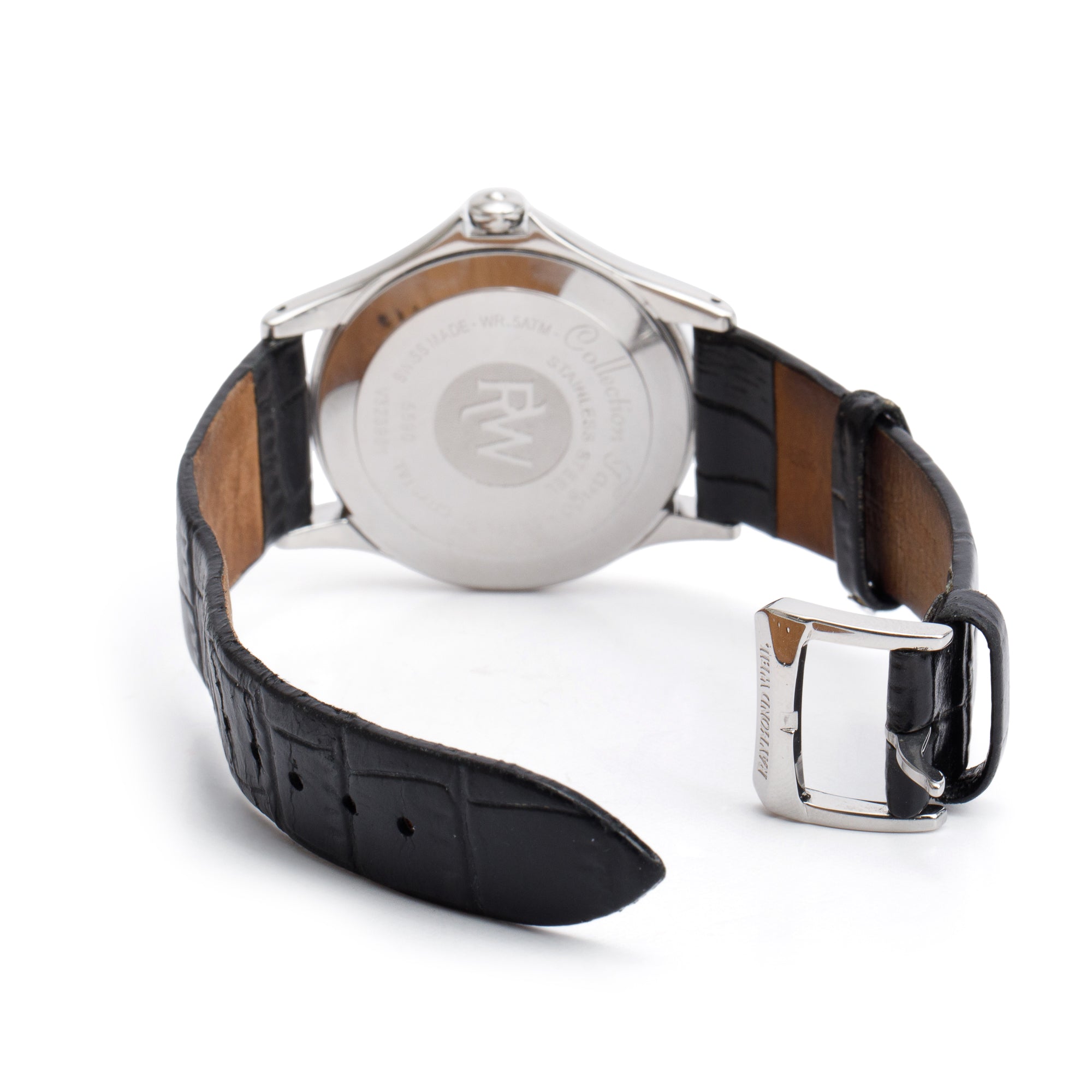 Raymond Weil Stainless Steel Tango Diamond Bezel Mother of Pearl Diamond Dial 38 MM Quartz Watch